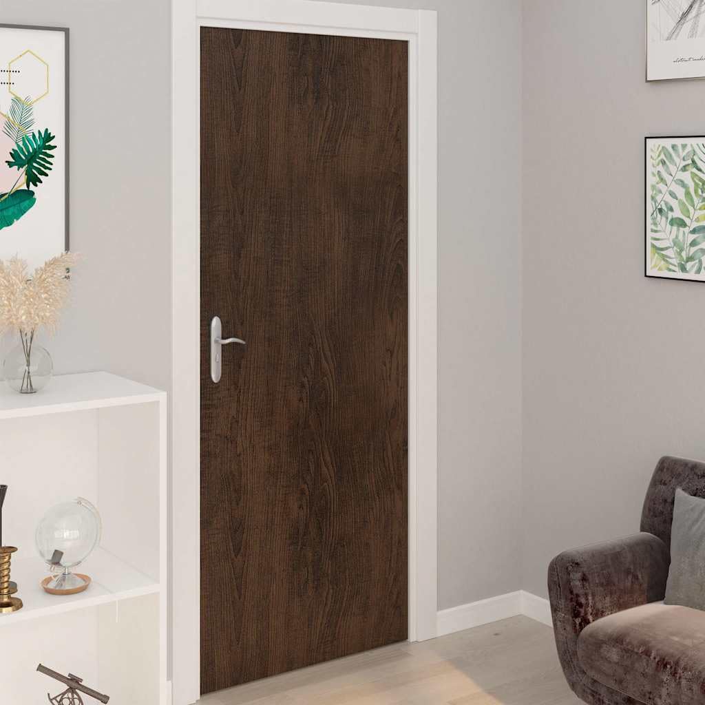 2 pellicole autoadesive per mobili, rovere scuro, 500 x 90 cm, in PVC, effetto legno, per porte, mobili, finestre