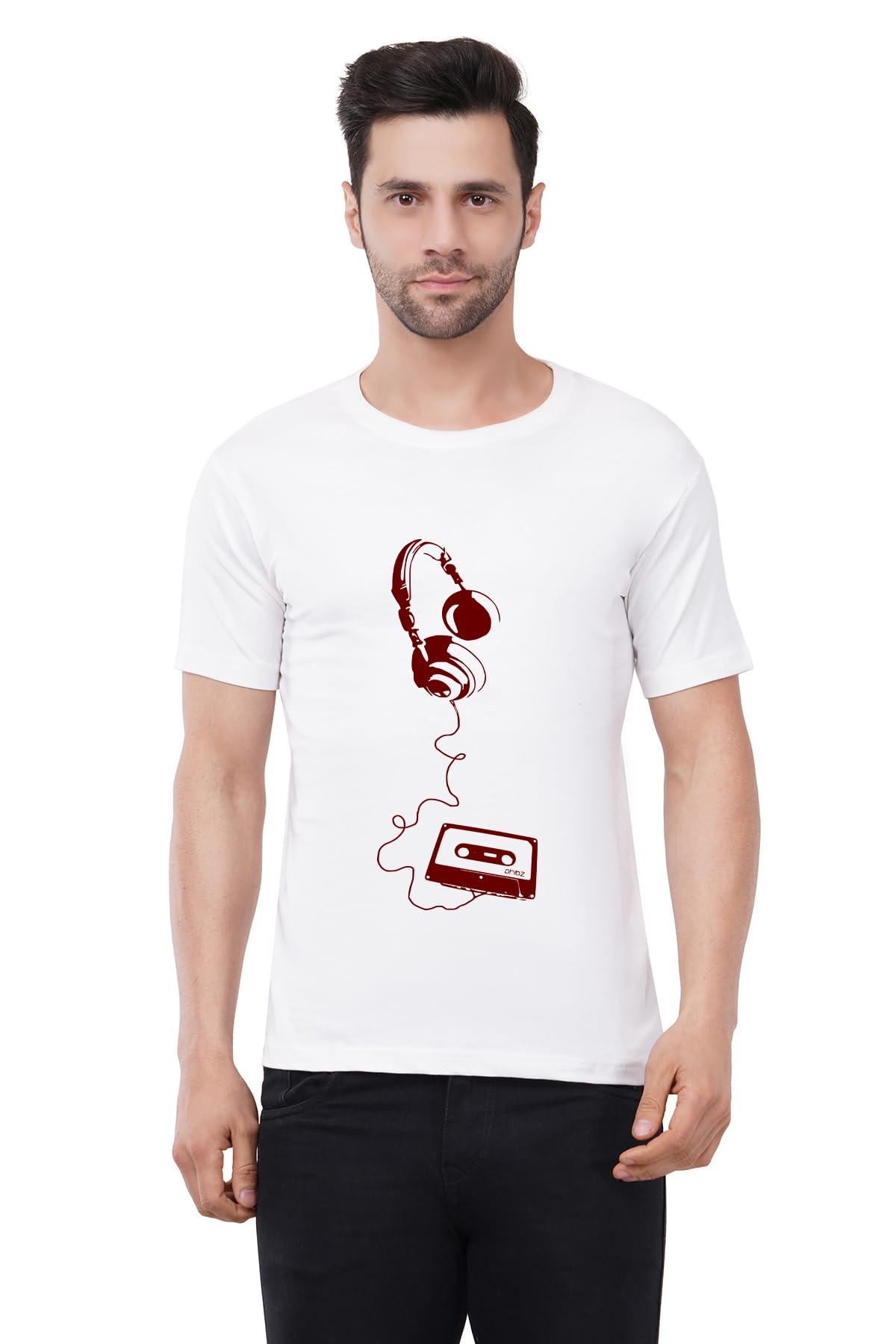 Men's Cotton Printed T-Shirt -Music Life | 100% Cotton | Half Sleeves | Regular Fit | Printed | Round Neck | Graphic T Shirt