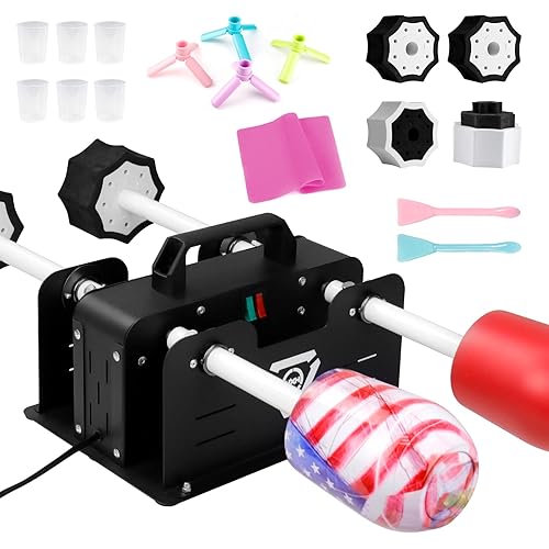 Multi Cup Turner for Tumblers,4X Cup Spinner for Tumblers with 4 ON/Off Switch for Epoxy Resin Tumblers Creating Craft…