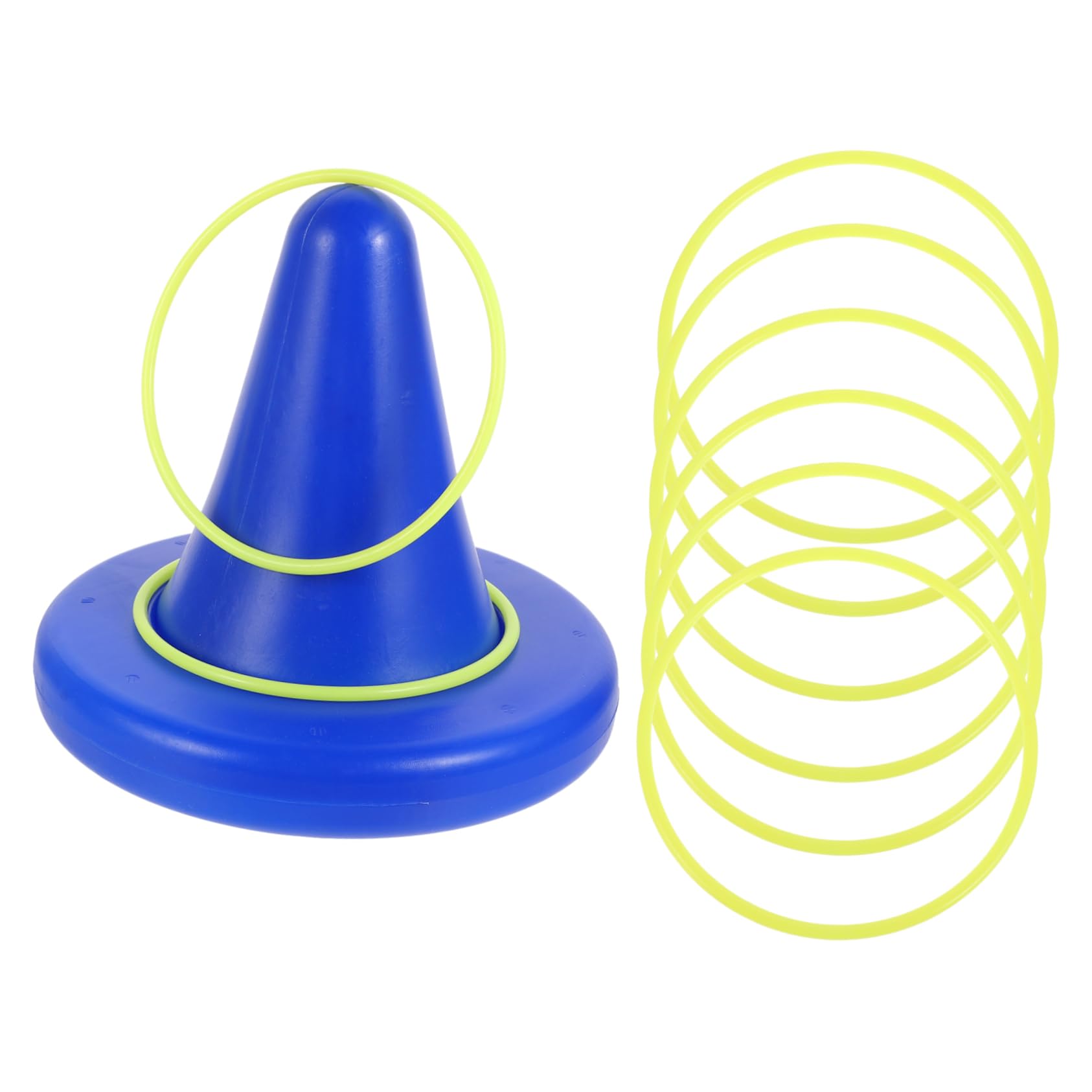 TOBBOMEY 1 Set Outdoor Balance Training Accessory Single Leg Stool Toss Game Rings for Physical Exercise Fun Playtime and Developmental Skills Random Color
