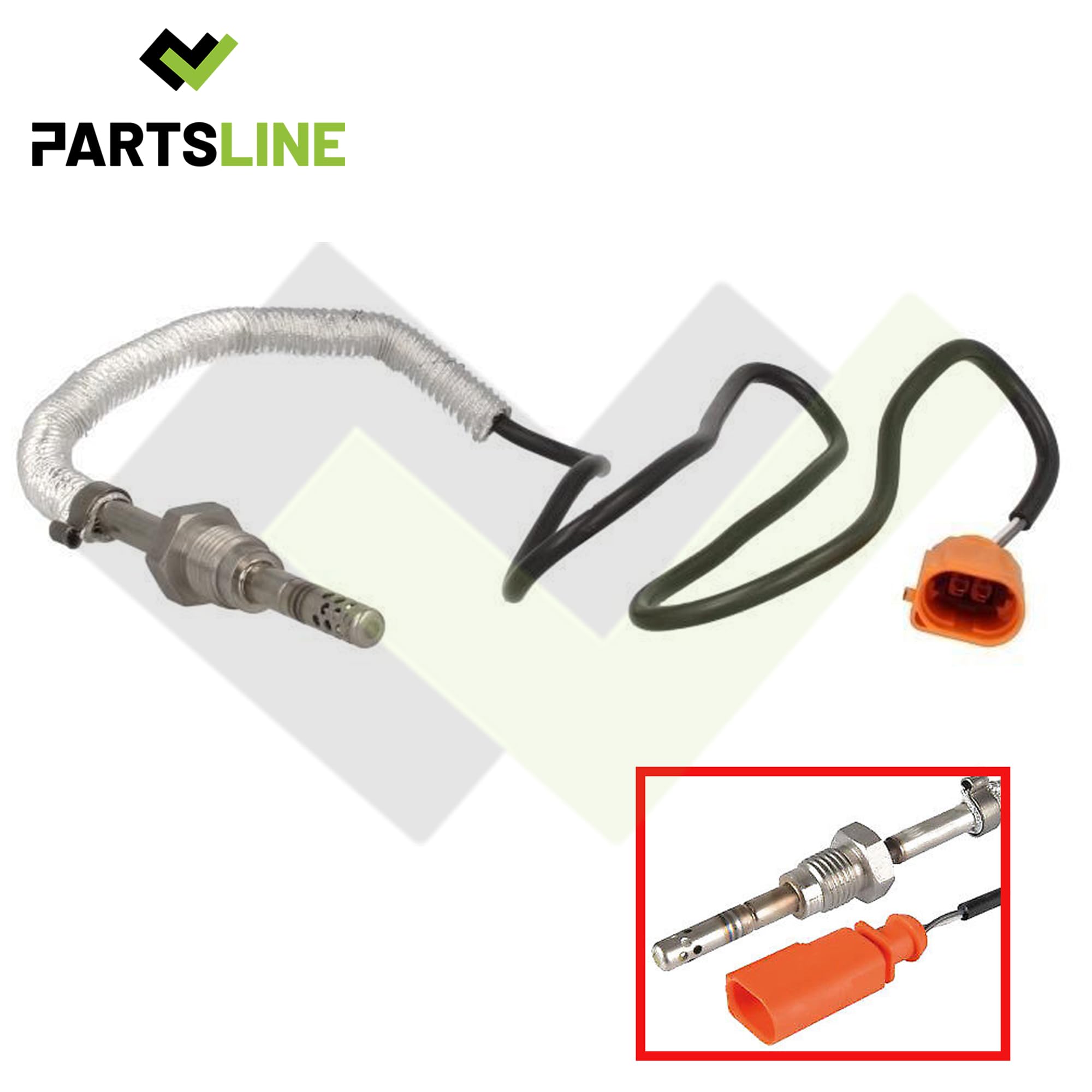 Partsline Capteur de Température d'Échappement compatible avec A3 1.6 TDI