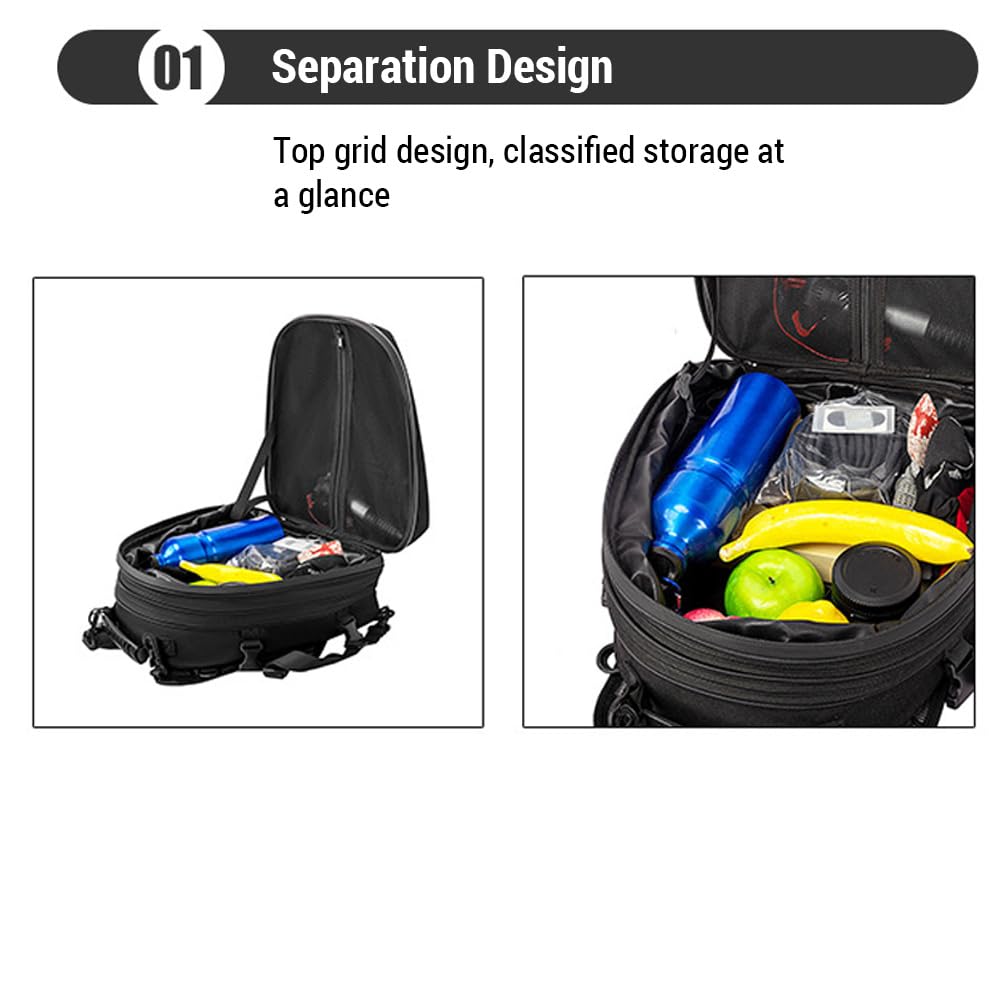 Sac à dos de moto - Grande capacité - Étanche et réglable - 20 à 28 l - Pour casque de moto