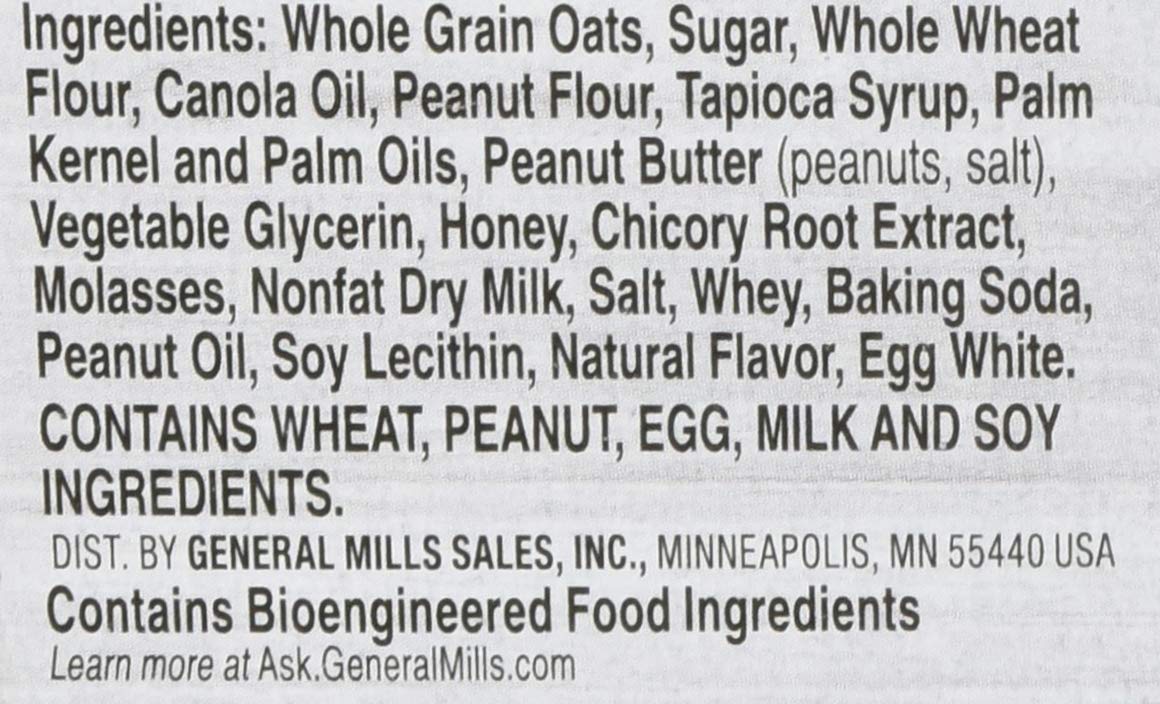 Nature Valley Mantequilla de maní cuadrada de avena suave al horno, 4 unidades