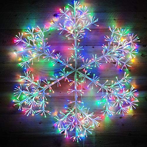 Image of Premier Multi Coloured Starburst Snowflake 120cm
