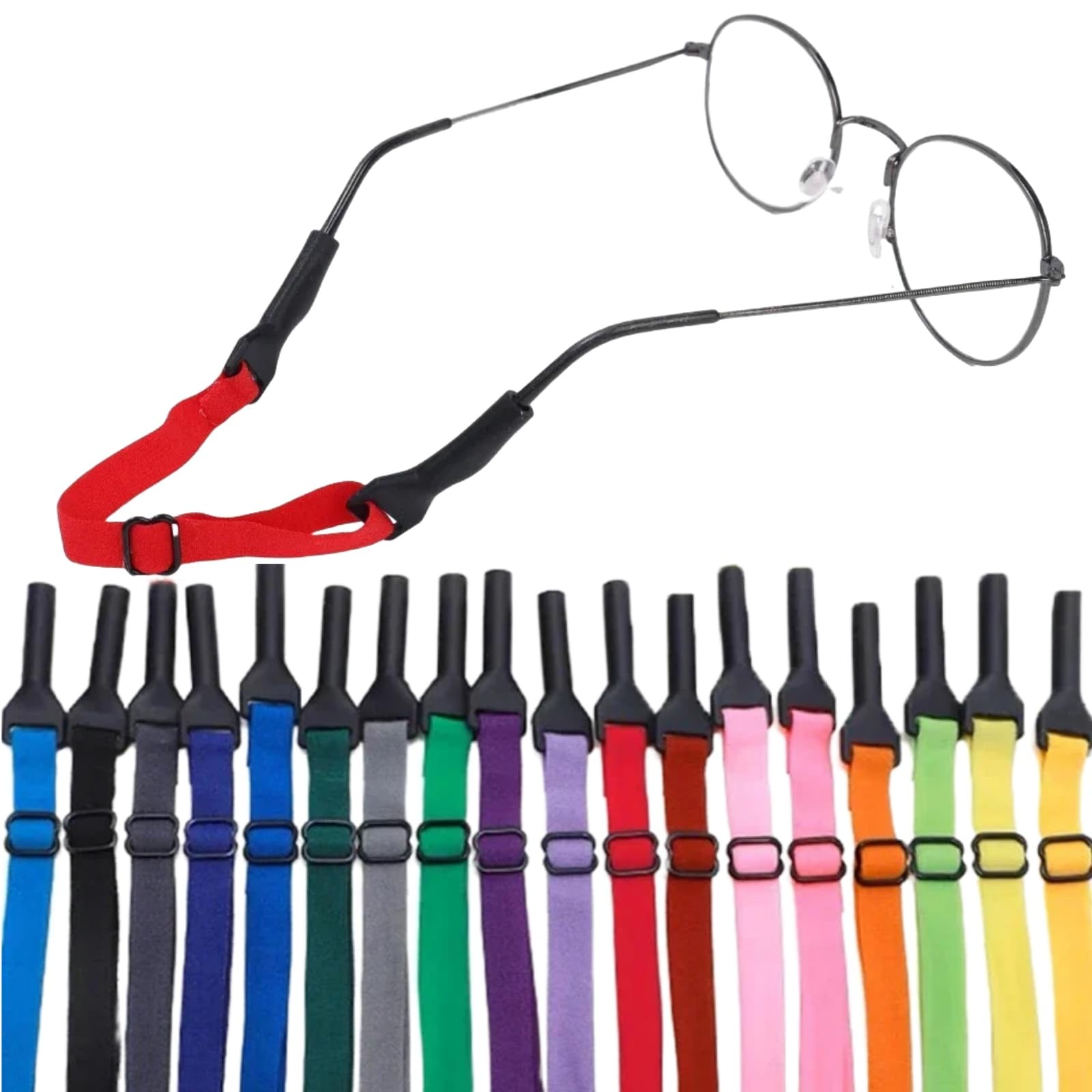 8 Sangles Lunettes Ajustables - Cordon élastique Sans Queue Pour Lunettes De Soleil Et De Sécurité