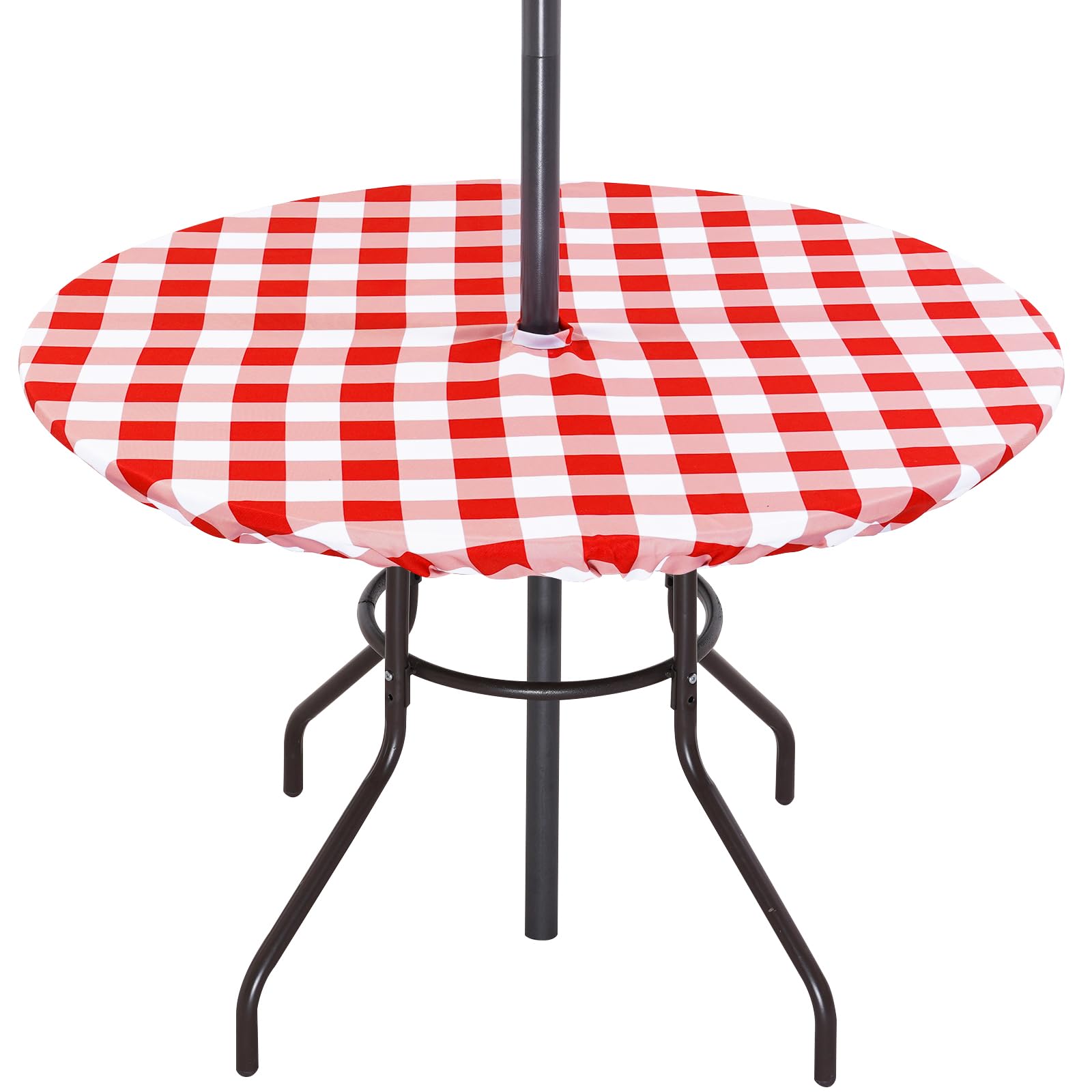 Nappe avec trou de parasol imperméable et ajustée pour jardin
