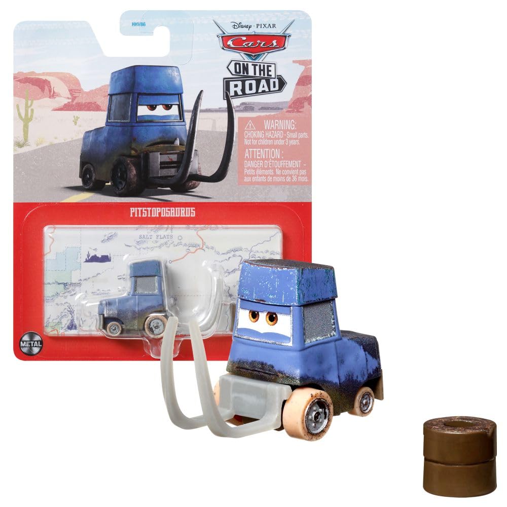Mattel Vehicles Racing Style Disney Cars Die Cast 1:55 Car, Type: Pitstopsaurus, 0