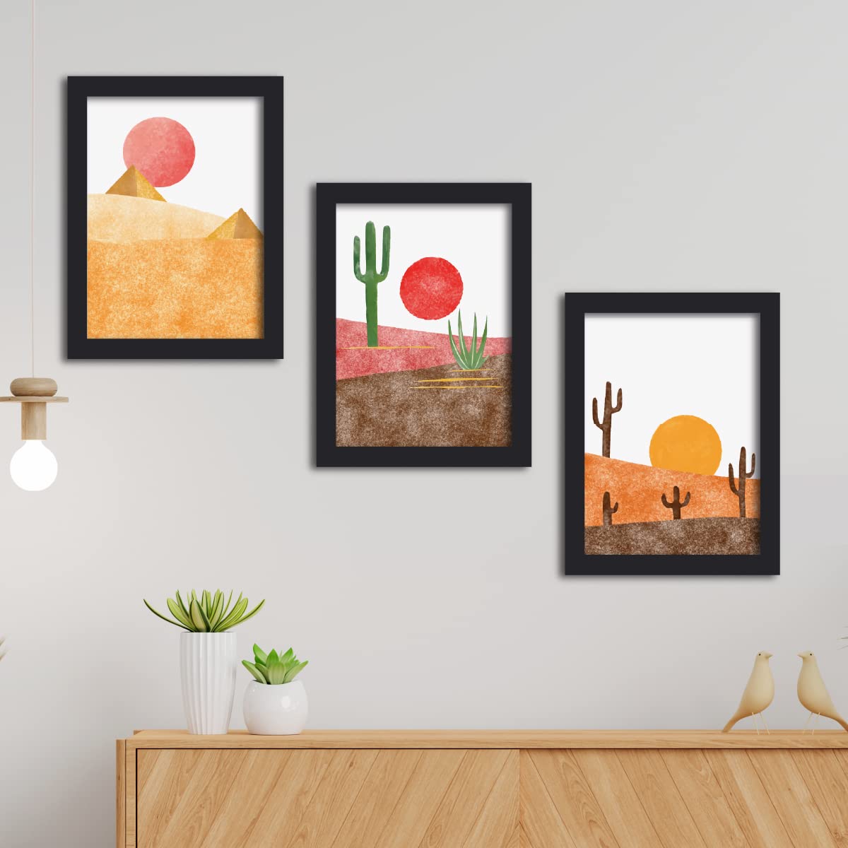 Buy TenorArts Modern Abstract Art Painting Desert Themed Framed Wall