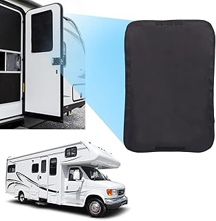 RV Door Window Shade Cover, 2 Pack RV Window Coverings Accessories for Camper Privacy Protector Coverings, RV Curtains UV Protection for Travel Trailer Windows (25"x16")
