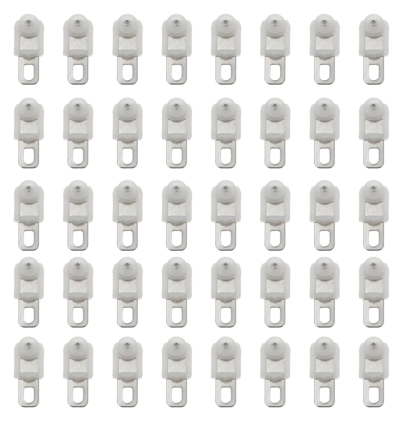 Cyjaznhh Wit Curtain Track Gliders 50Pcs Stainless Steel And Plastic White