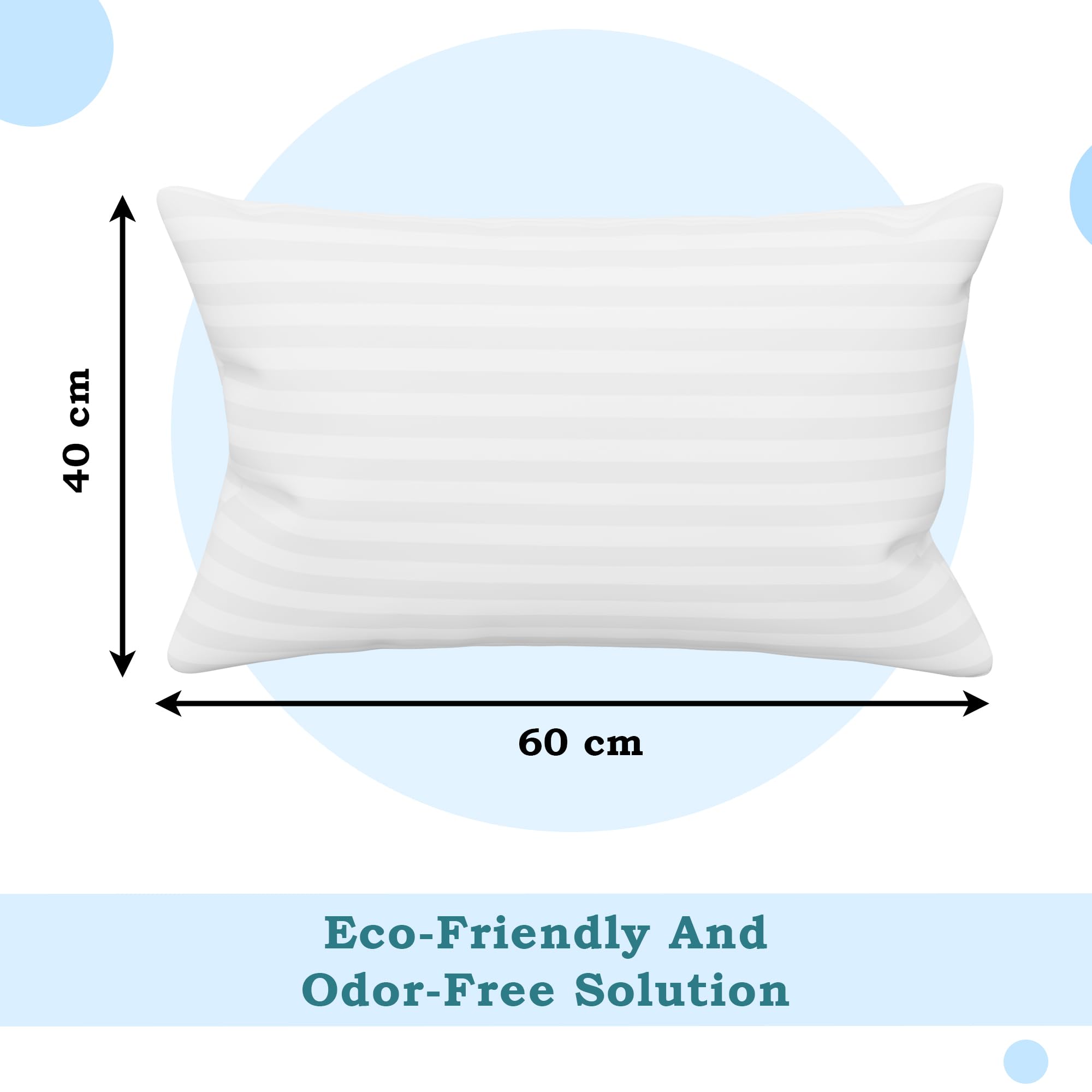 Kuber Industries Pillow Filler | 16x24 Inch | Microfiber Pillow Filler for Bedroom-Living Room-Hotel | Cozy & Fluffy Lumbar Pillow | White 1