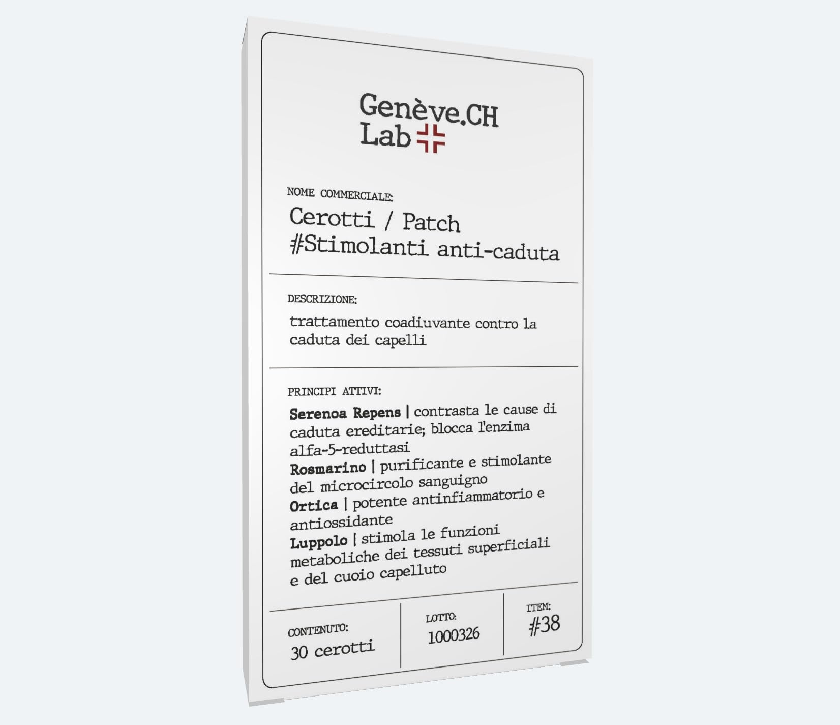 Cerotti Patch Stimolanti Anti-caduta | 30 cerotti