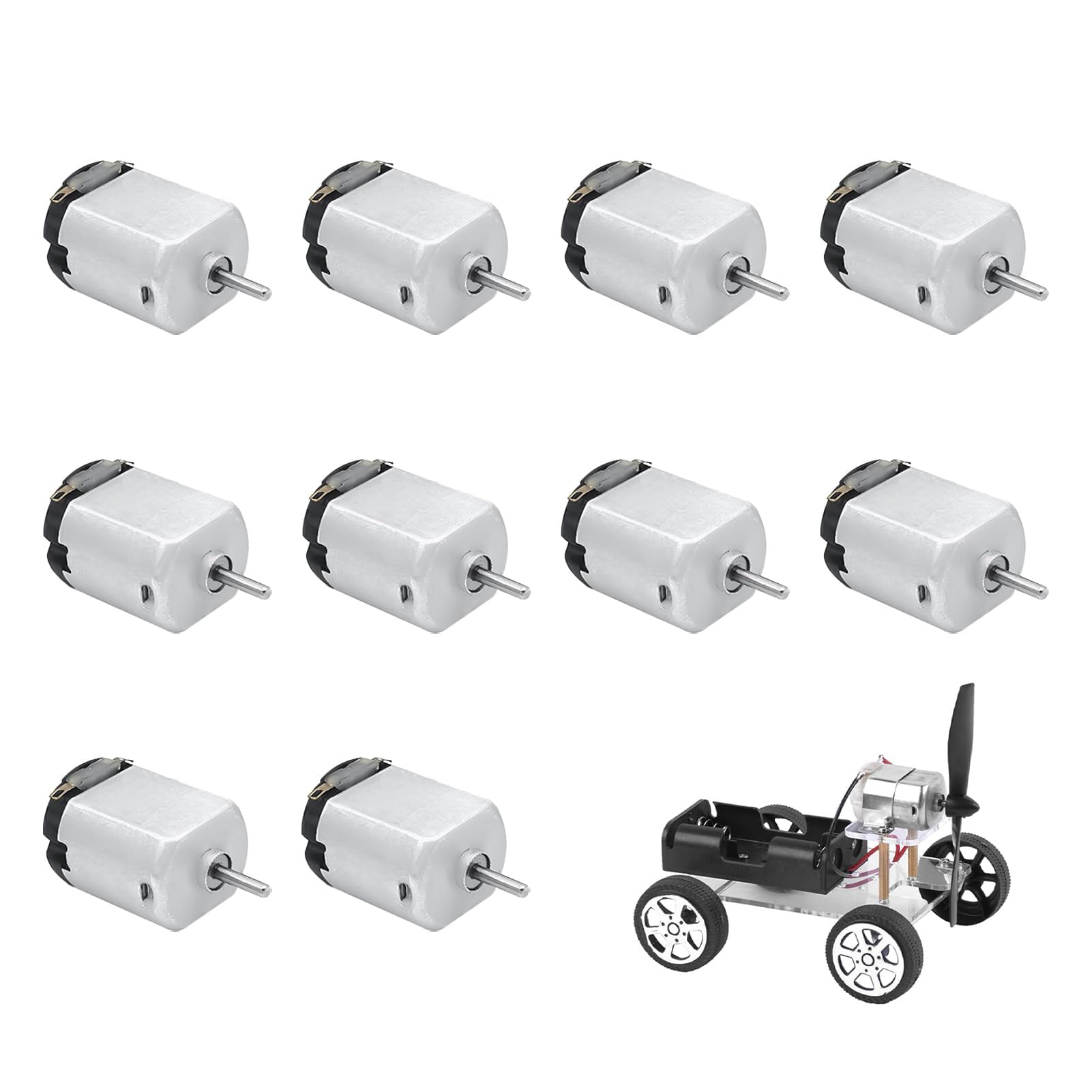 Lot De 10 Mini Moteurs électriques 130 – 3V/6V DC – 19500 Tr/min – DIY, Robots, Voitures RC, Expériences Scientifiques