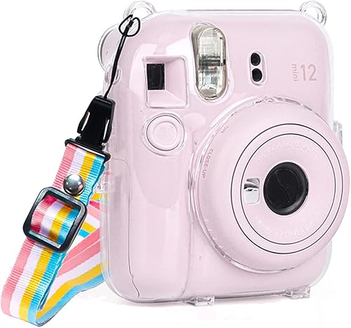 Miniatura 3 de Mini12 - Funda transparente para Fujifilm Instax Mini 12, protección de la cámara con correa de hombro ajustable extraíble, accesorios