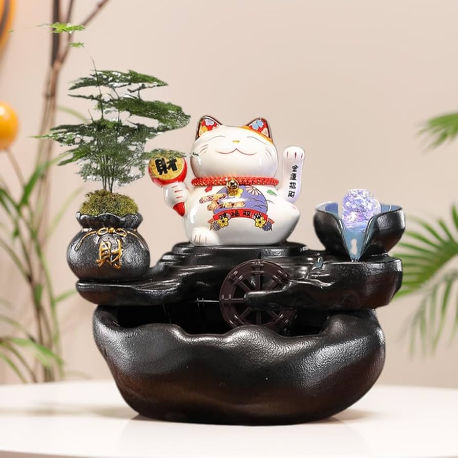 置物 maocat Furrybones Mao-Mao the Yellow Tabby Cat (Summit Collection Y7601