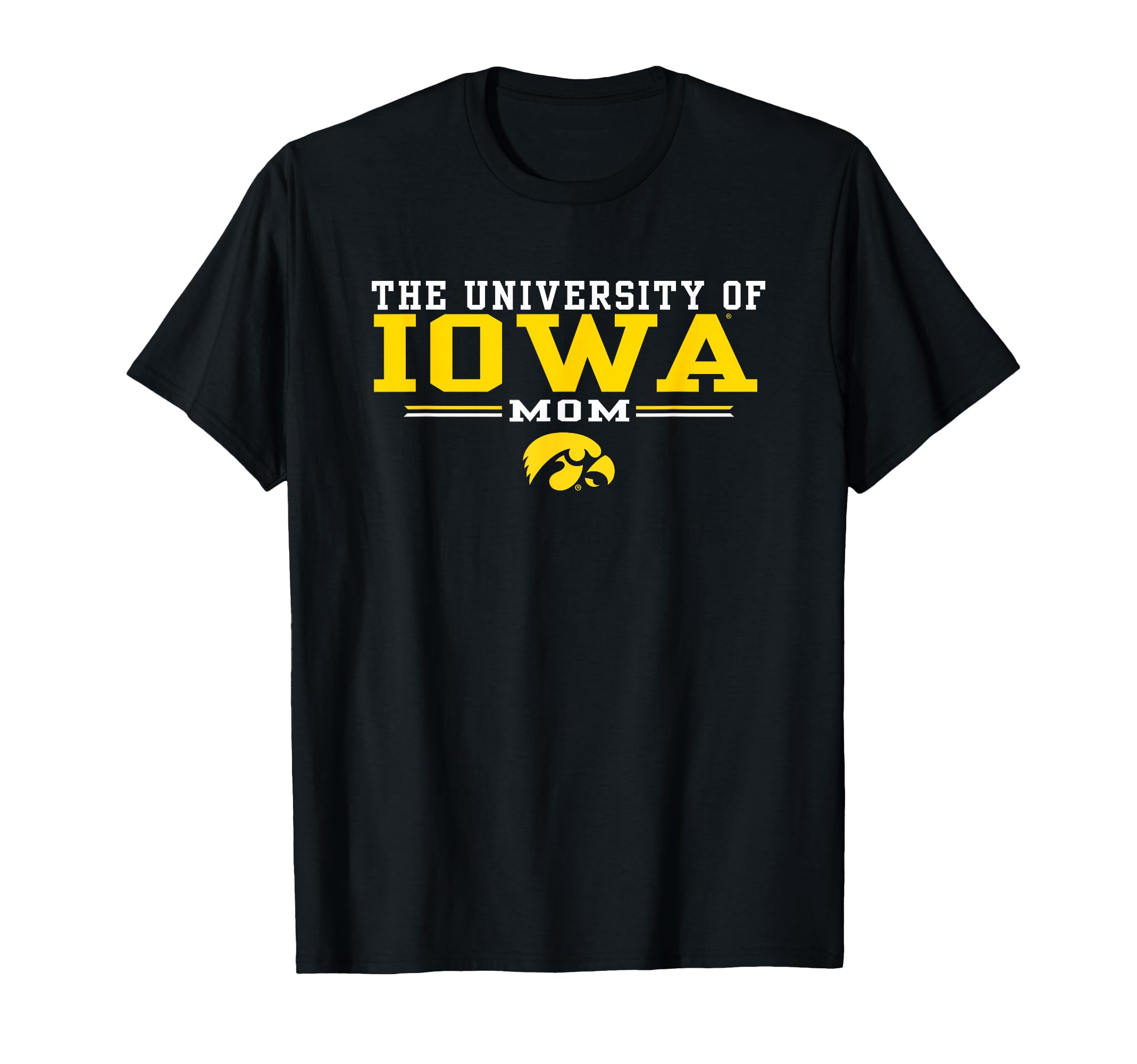 Iowa Hawkeyes Mom Family Black Officially Licensed T-Shirt
