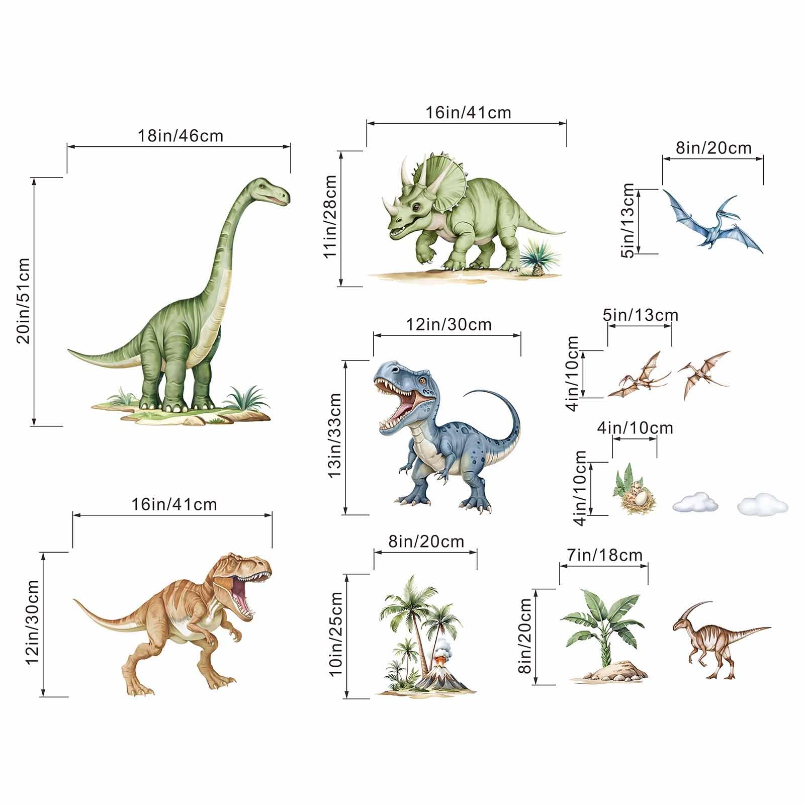 Dinosaur Wall Stickers for Kids Boys: Peel and Stick Dino Wall Decals - Wall Decor Art Kids Supplies Ages 1-12 Year - Image 4