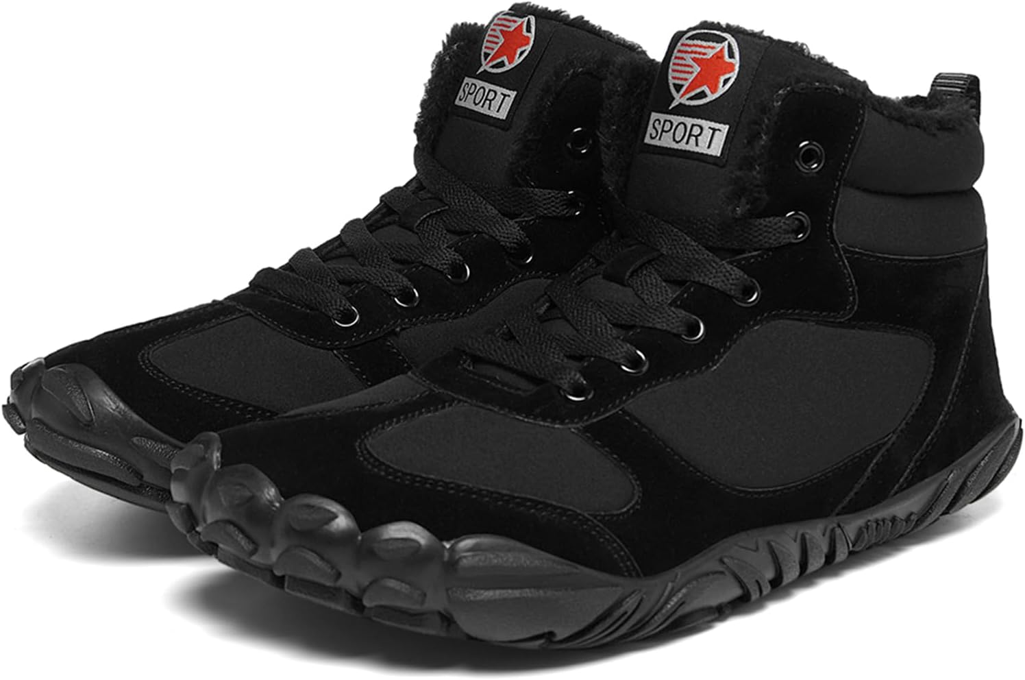 Waterproof Winter Barefoot Shoes, Walking Hiking Boots for Women Men Trail Running Healthy Non-Slip