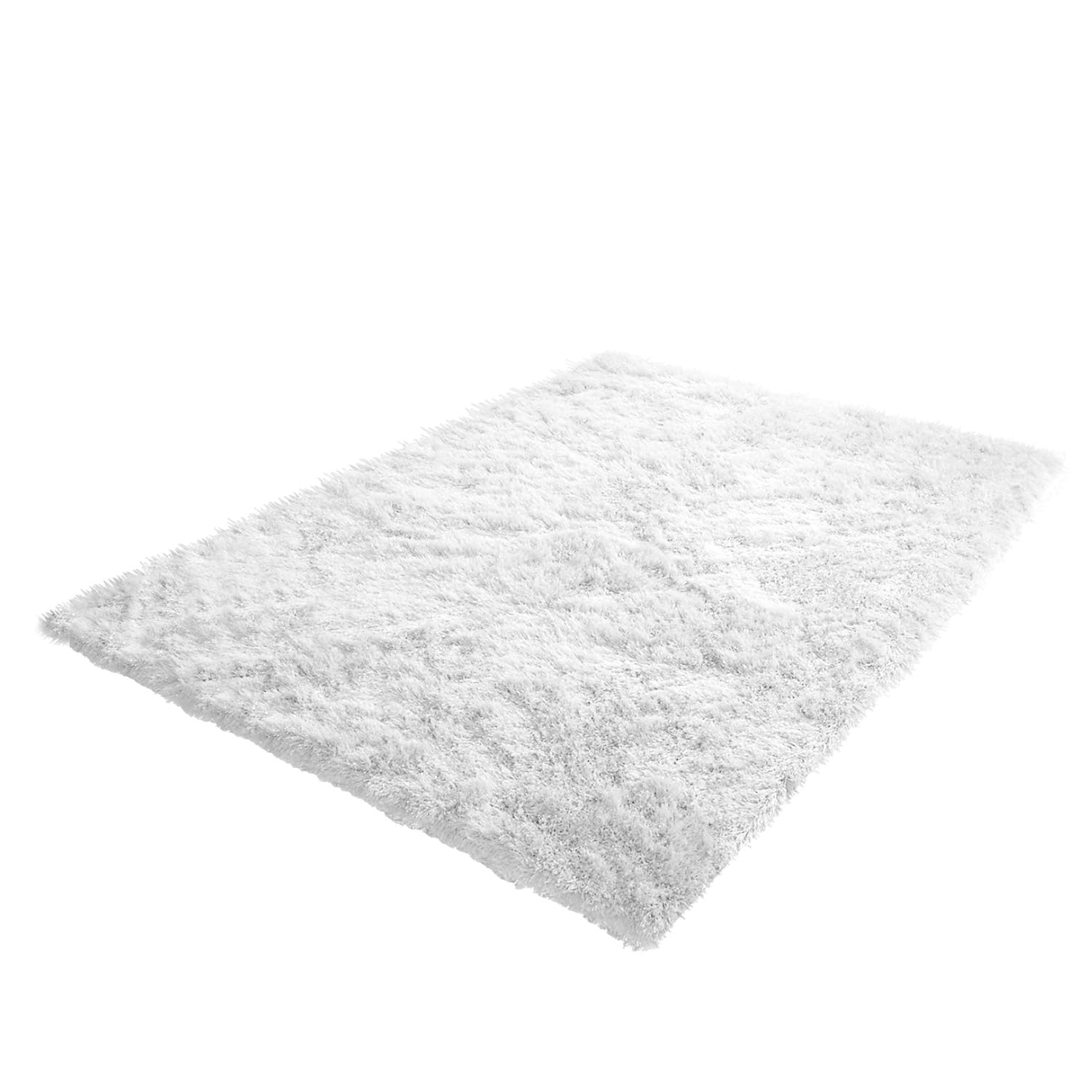 Home Republic Deep Pile Dream Indulgence Shaggy Fluffy Carpet Floor Rug Modern Anti Slip Thick Pile Tufted Area Rugs for Bedroom Living Dining Room (White, 120 x 170 cm (Rectangular))