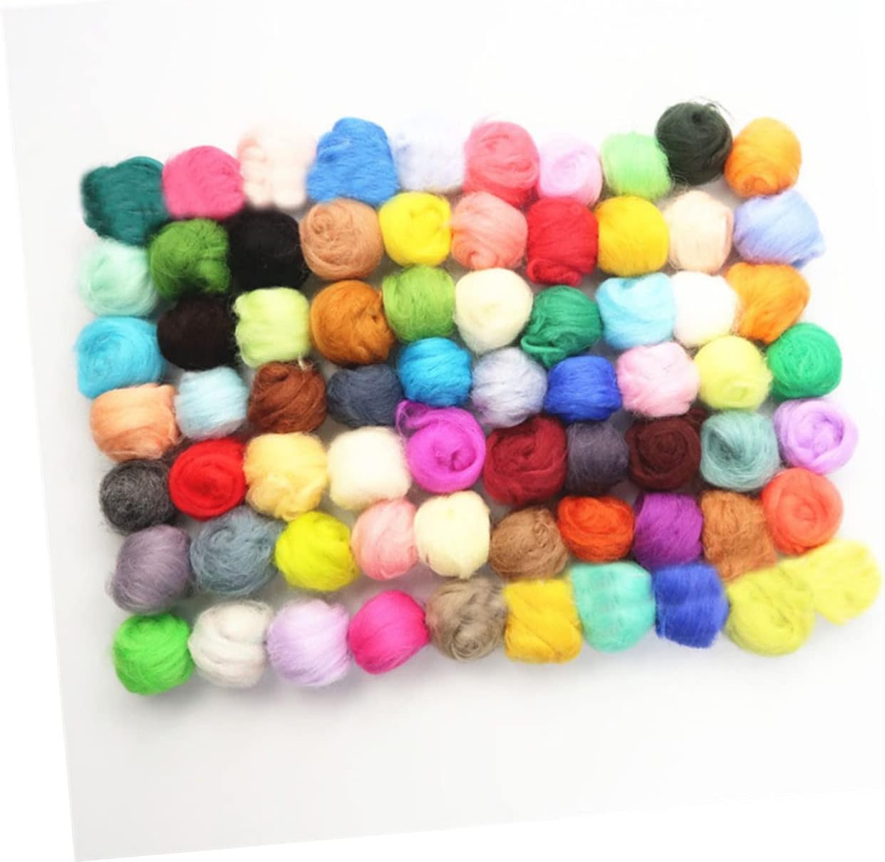 40 Colorful Merino Yarn for Knitting 10g Each Mix Colors Felt Top DIY Sewing Kit for Needle Felting Wet Felting