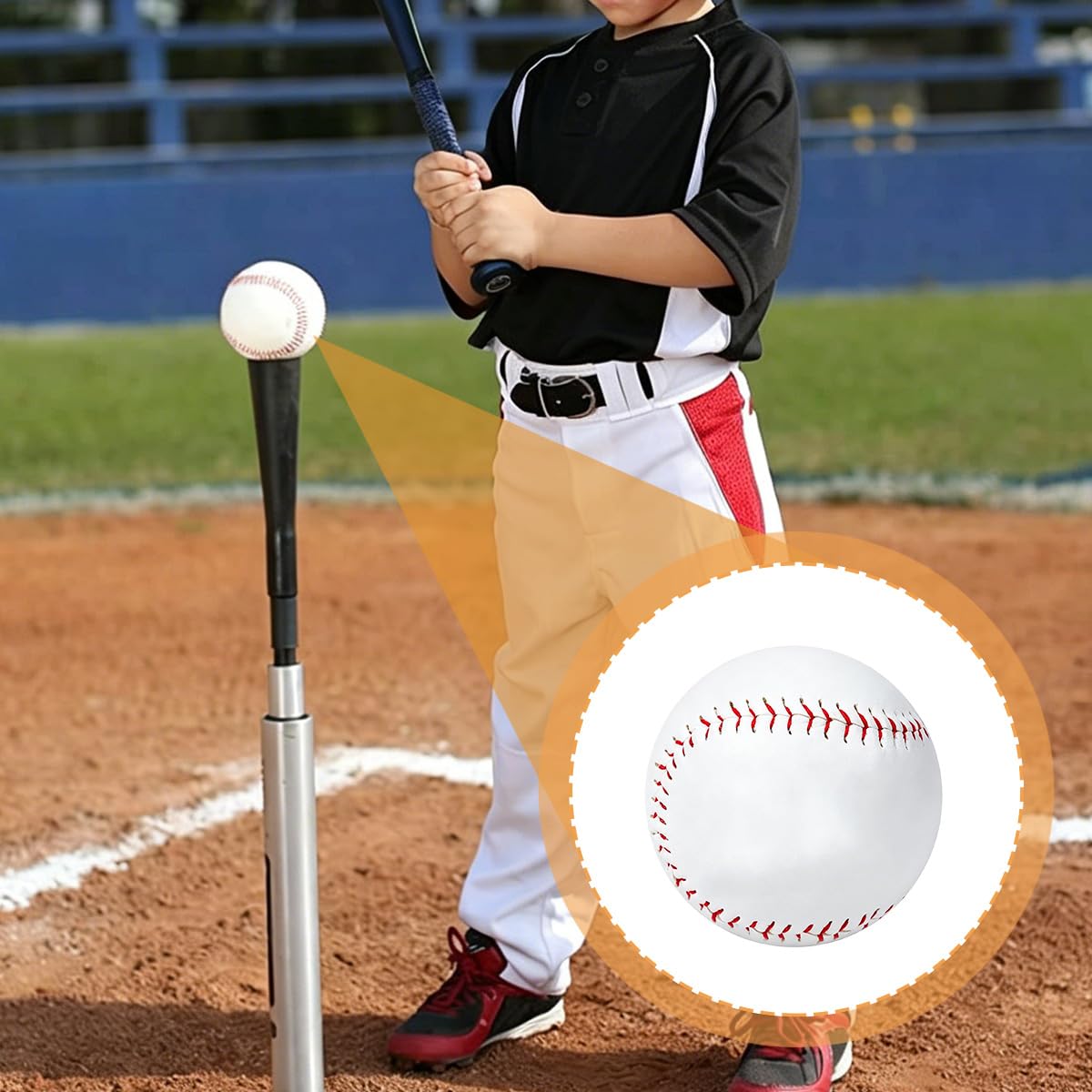 Ubric 3 piłki baseballowe standardowe skóra syntetyczna trening młodzież dorośli szkoła halowa zewnętrzna biały
