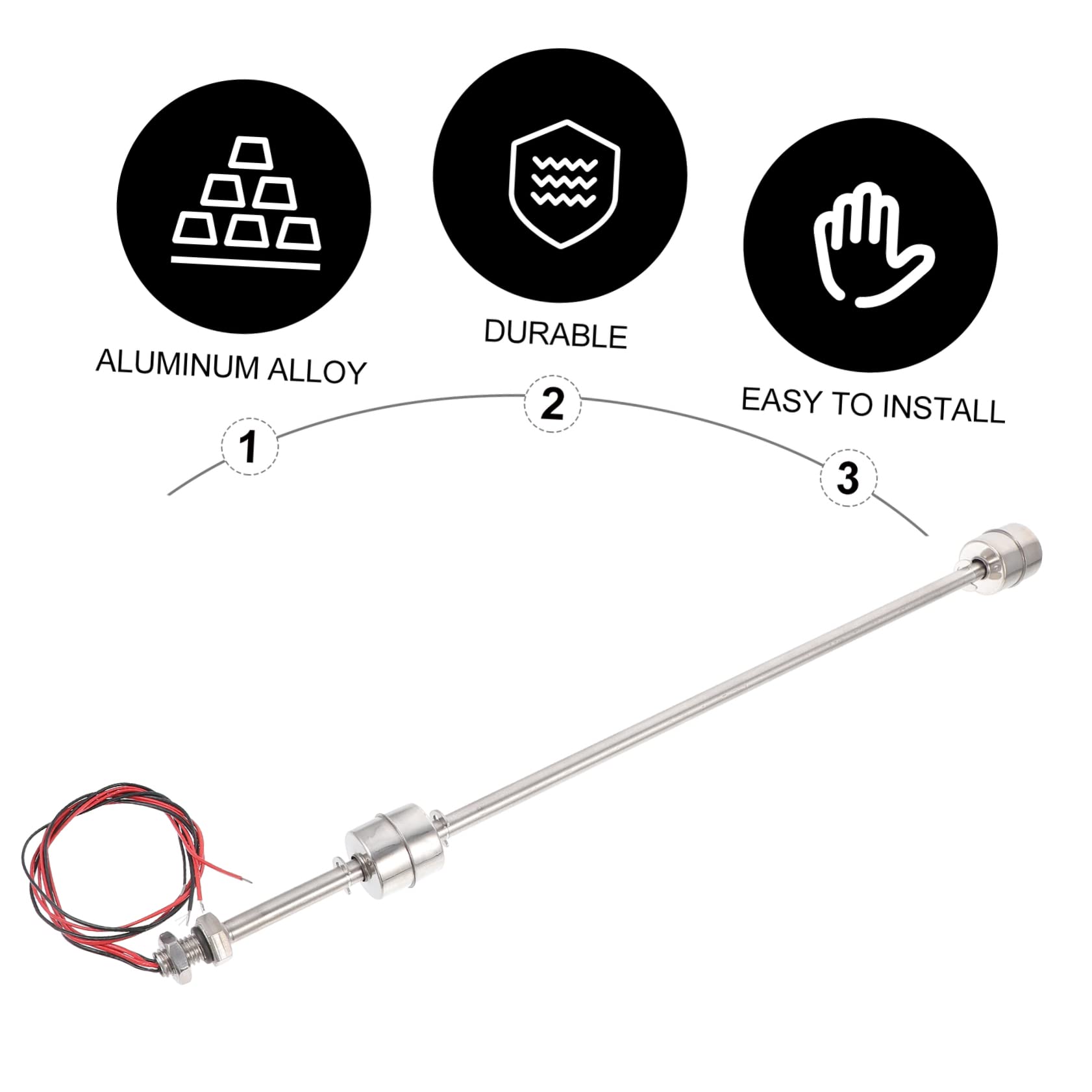ULTECHNOVO 3pezzi Interruttore Galleggiante Acciaio Inossidabile Per Sensore Di Accessorio Pratico Per Serbatoi e Acquari Design Compatto e Duraturo Alta Precisione Per Monitoraggio Liquidi e