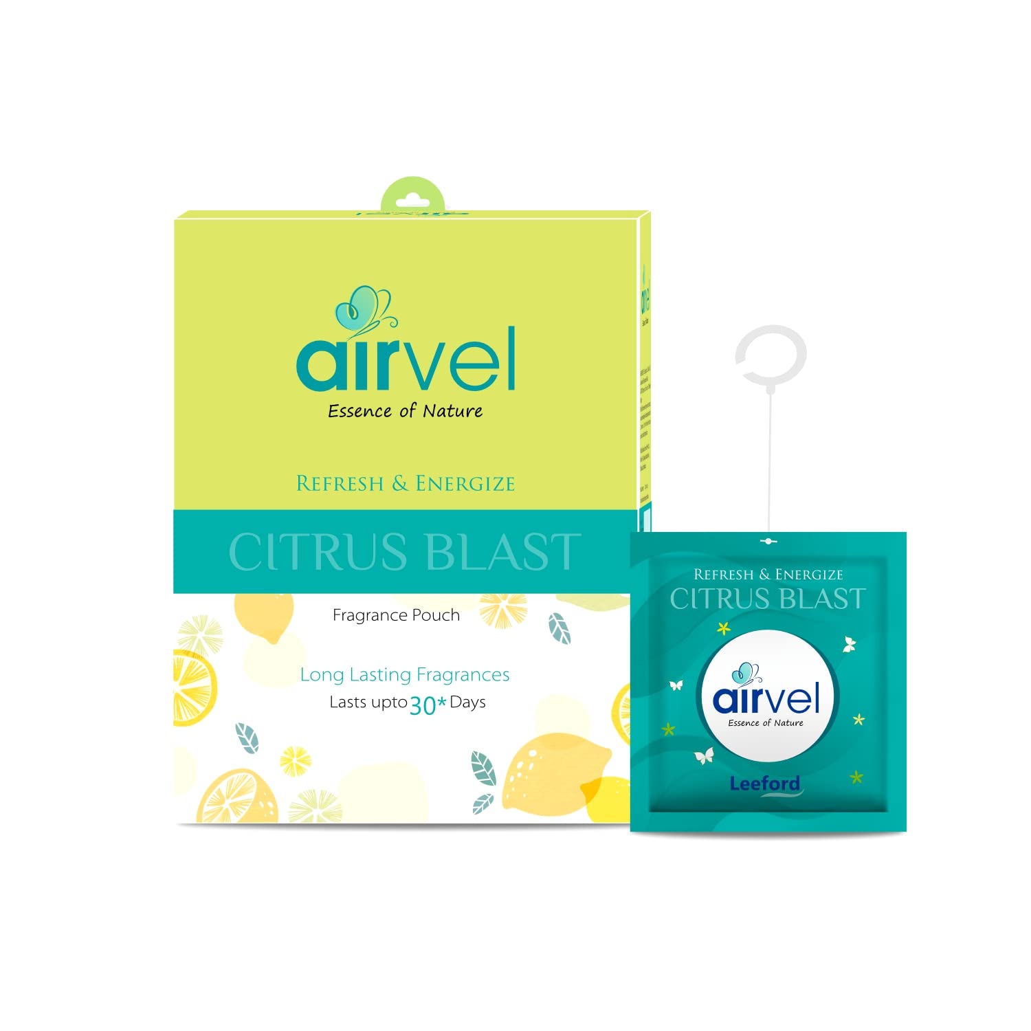 Airvel Citrus Blast Fragrance Pouch| Air Freshener for Amazing Fragrance for Bathroom |Toilet ...