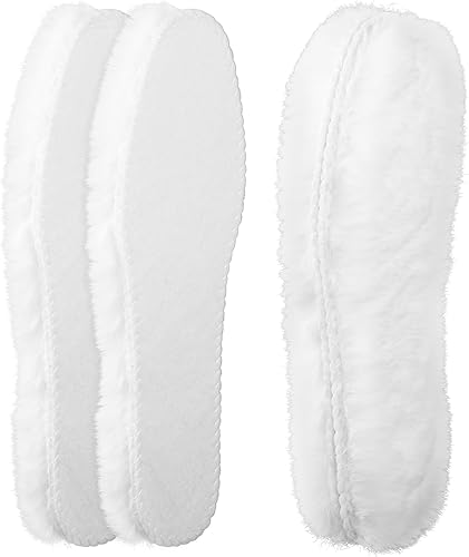 2 pares de plantillas de piel de oveja para mujeres y hombres, plantilla de lana gruesa y cálida, plantillas de zapatos de invierno, plantilla de disponible en Yaxa Peru