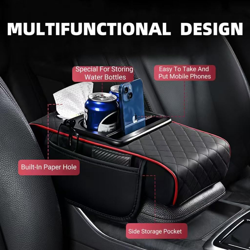 Cojín del Reposabrazos del Coche para CT4 2020-2025, Funda para Reposabrazos Central Funda para Consola Central Coche Accesorios