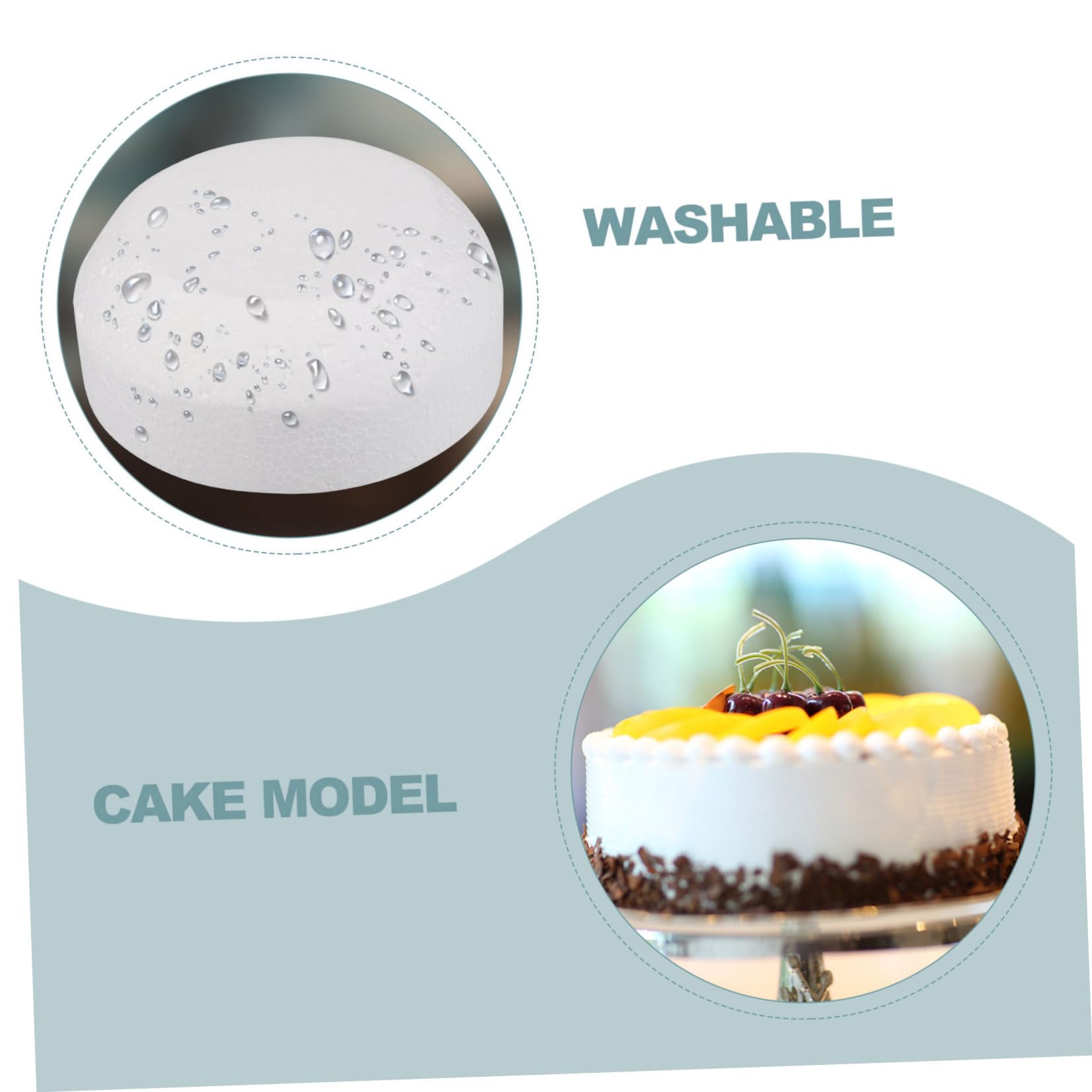 Modèle de Faux Gâteau Européen en Écume 1 Pièce pour Décoration