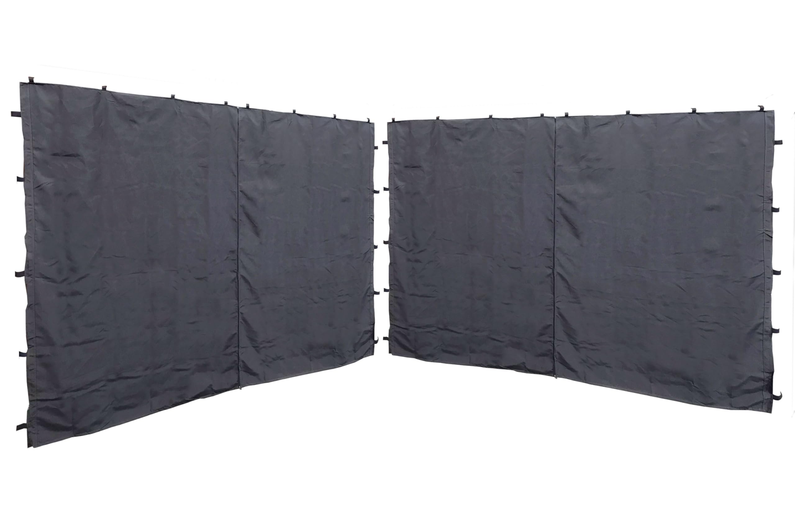 Quick Star Lot de 2 parois latérales avec Fermeture Éclair 250 x 192 cm pour tonnelle Nice 3 x 3 m Paroi latérale Gris RAL 7012