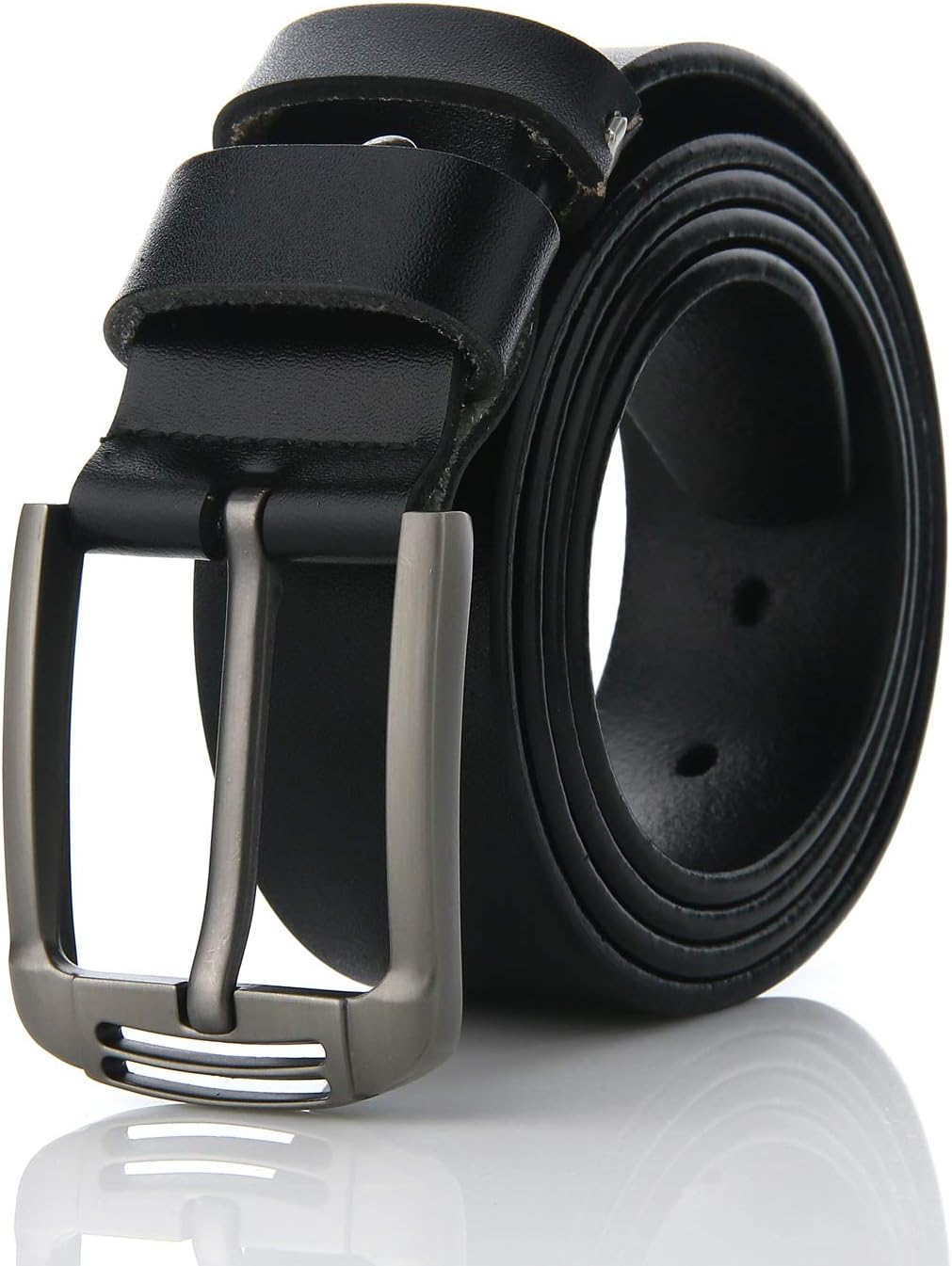 Men's Belt,FYDRISE Genuine Leather Belts for Jeans Unique Stylish Buckle Gift for Father's Day