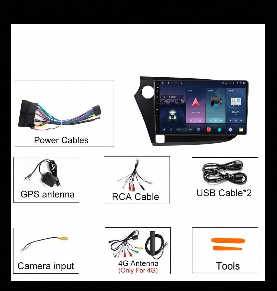 Radio de coche 2 DIN con Bluetooth para llamadas manos libres claras 6