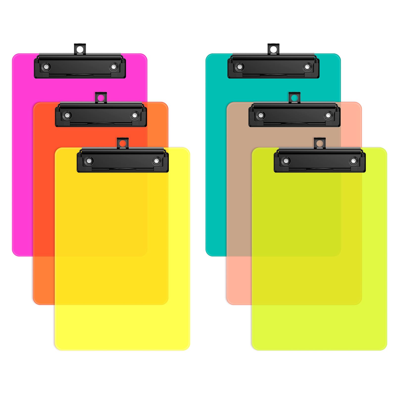Zoenley 6 Pack Small Clipboard, 9 x 6 Half-Letter Size for Classroom, Students, Teacher, Nurse, A5 Mini Clip Board with Low Profile Clip, Office & School Supplies