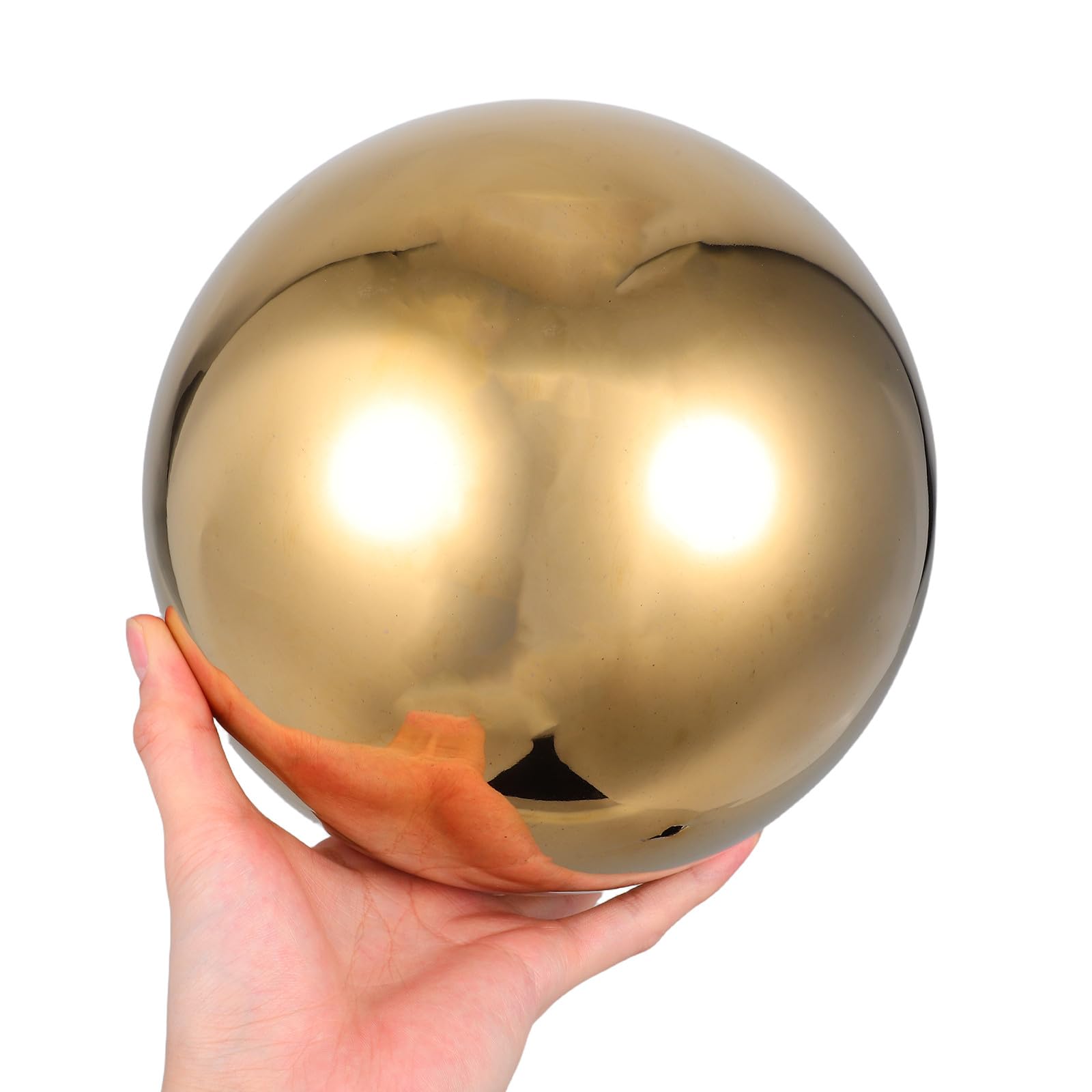 Goldene Edelstahl Gartenreflexionskugel Hochglanzpoliert Dekorativ