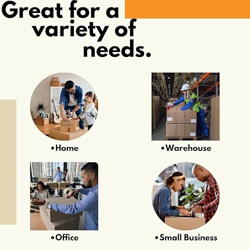 Miniatura 6 de Cinta de longitud de la máquina, 12 rollos de embalaje transparente, embalaje, cintas de sellado de cartón, 2 pulgadas de ancho x 1000 yardas, 1.75