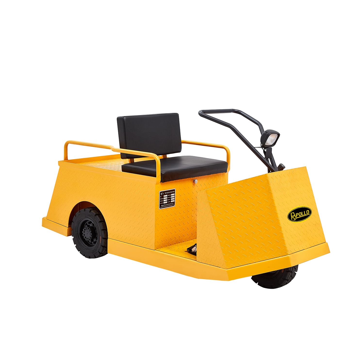 Apollo Tow Tractor 1100 lbs Load Capacity Full Electric Seated Tow Truck for People Carrier and Material Handling, Suitable for Factories, Hospitals, Distribution, Aviation