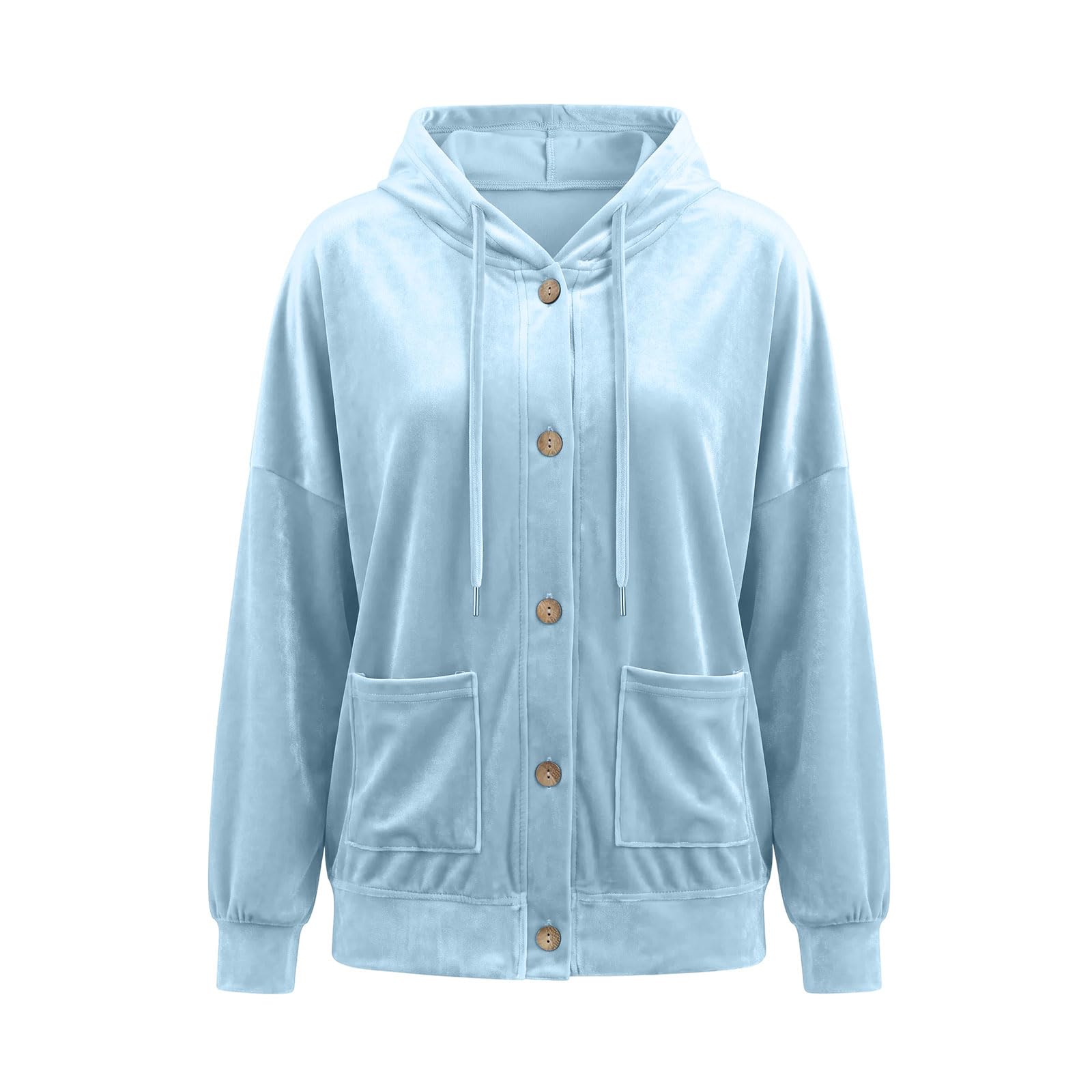 Maglia da Donna Oversize a Maniche Lunghe con Cappuccio, Tinta Unita, Casual per l'inverno Tessuto a Maglia Morbido e Caldo, abbottonatura Frontale, Adatta per Shopping, Felpa Donna con Zip