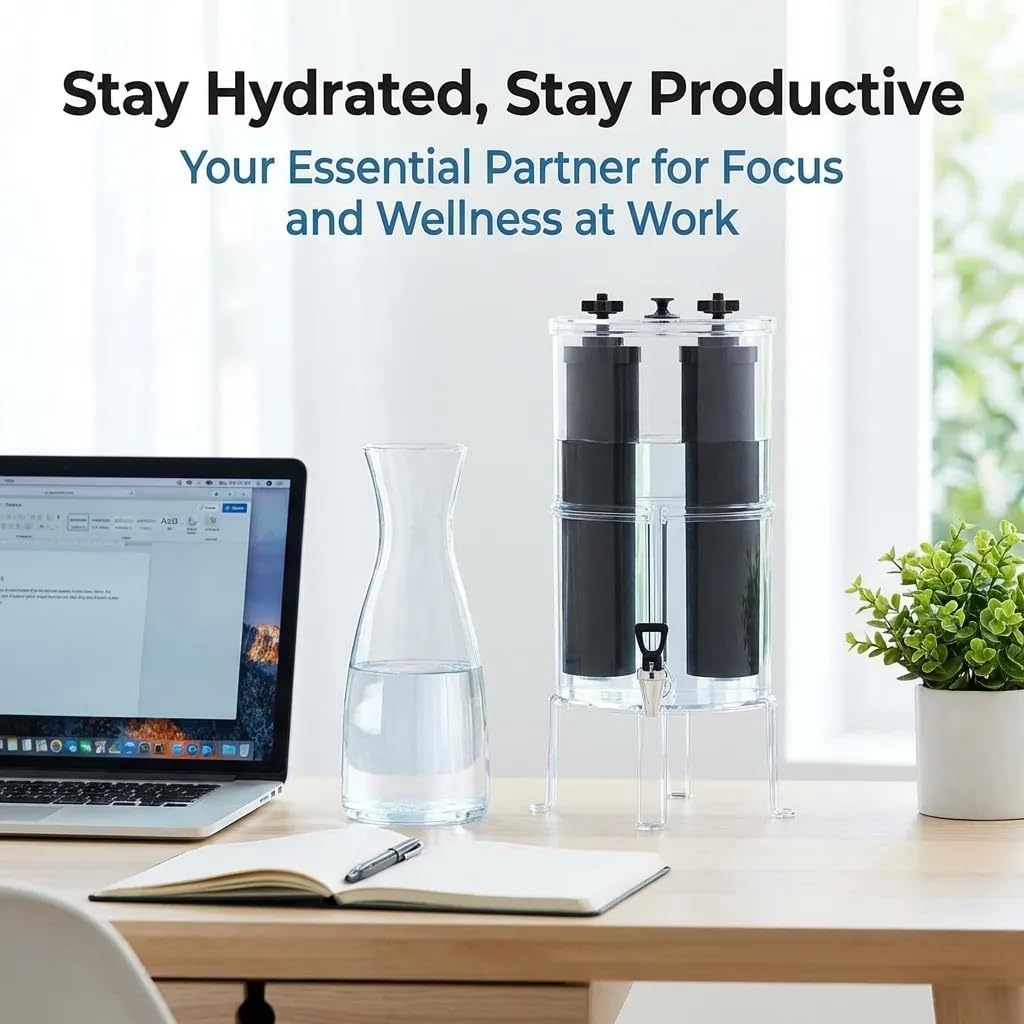 Black Filter 4 Packs, NSF/ANSI 42 Certified Replacement for BB9-2 Purification Elements, Compatible with Berkey Gravity Water Filtration System, Reduces Contaminants & Improves Water Taste