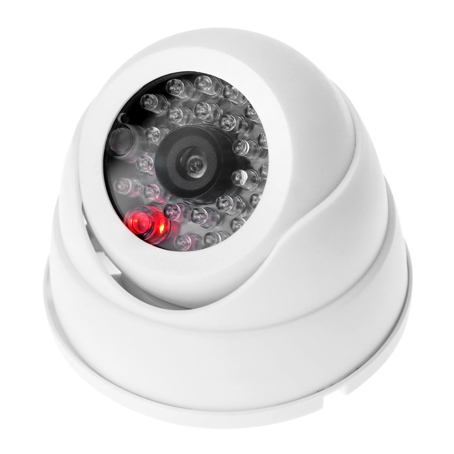 QWORK® 2X Caméra dôme factice avec LED - Fausse caméra pour intérieur et extérieur - Trompement réelle