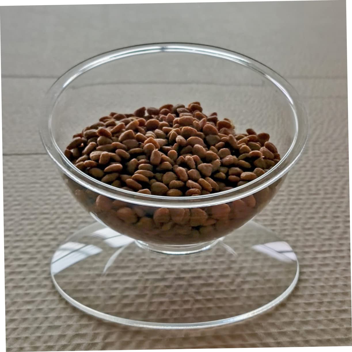 HANABASS 2-Pack Cat Dog Feeding Bowl Raised Acrylic Bowl Design Pet Food Storage Skid-Resistant