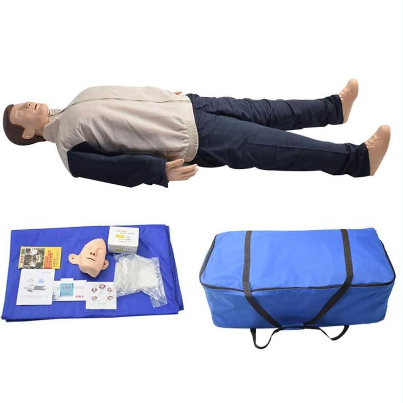 Reanimationspuppe CPR Übungspuppe Manikins Erwachsene Ganzkörper Erste Hilfe Trainingspuppe Kit für Erste-Hilfe-Schulungen, Patientenaufklärung und Unterricht