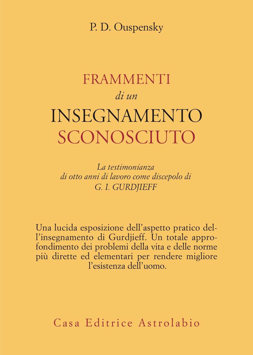 Frammenti di un insegnamento sconosciuto