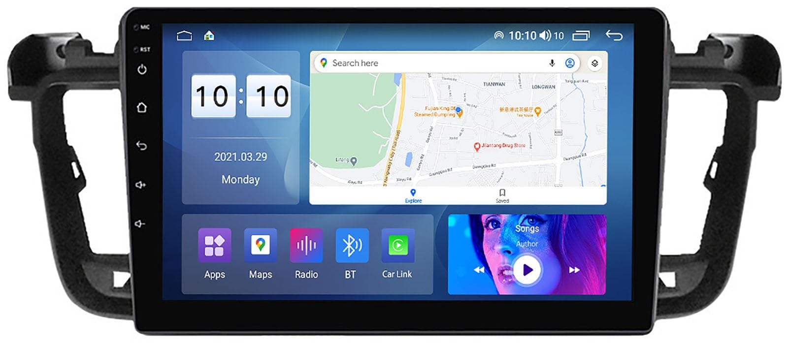 Autoradio Android 12 pour Peugeot 508 11-18 avec GPS et écran 9 pouces