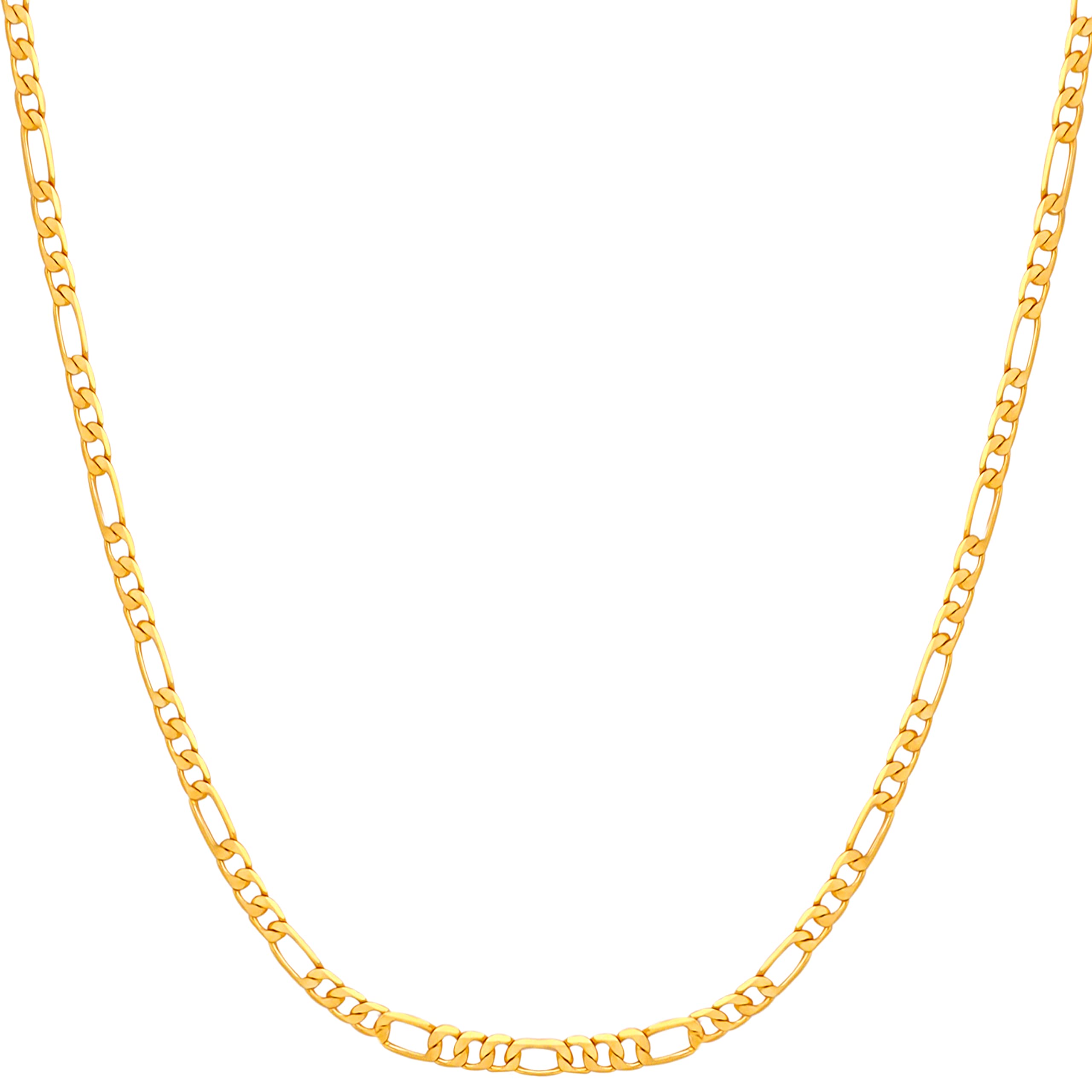 Limited Edition Sachin Design Gold Plated Thin Necklace Chain For Men & Boys Golden 28 Inches