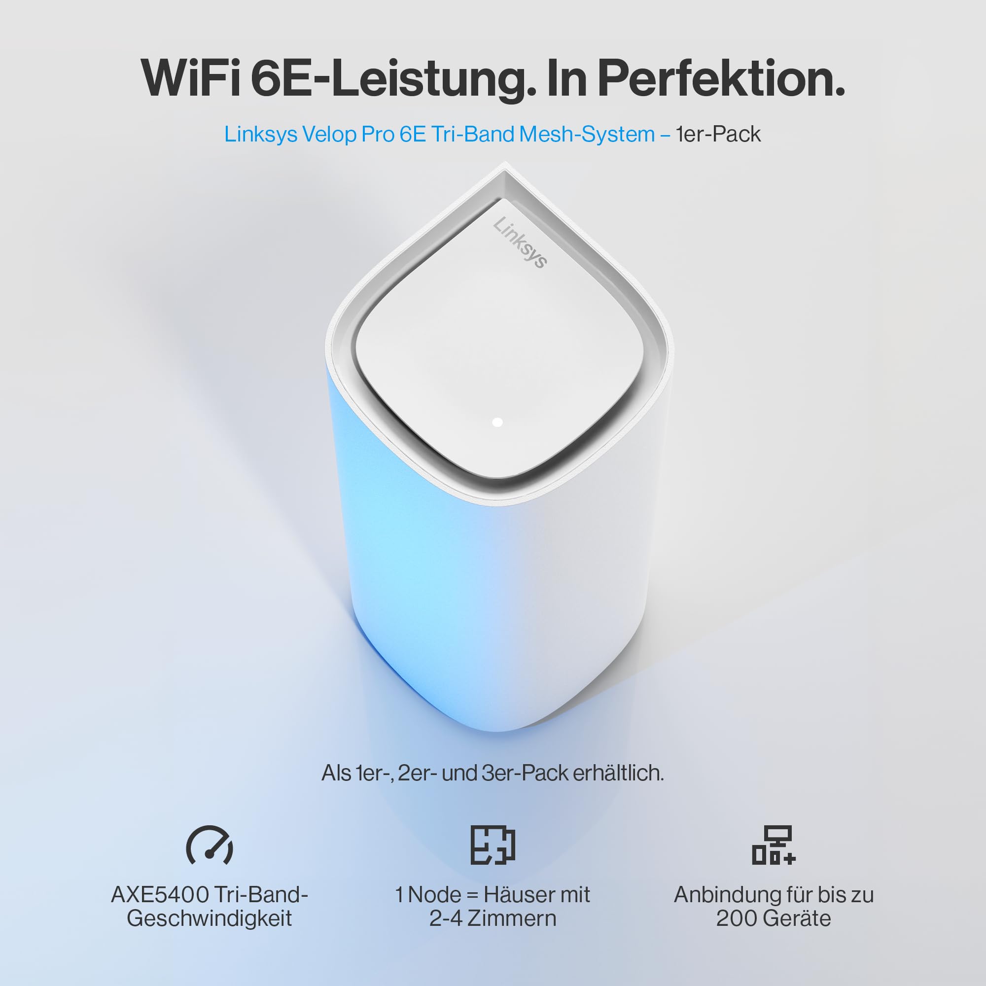 Linksys Velop Pro MX6201-KE WiFi 6E Mesh RouterHz und 5 – Bild 2