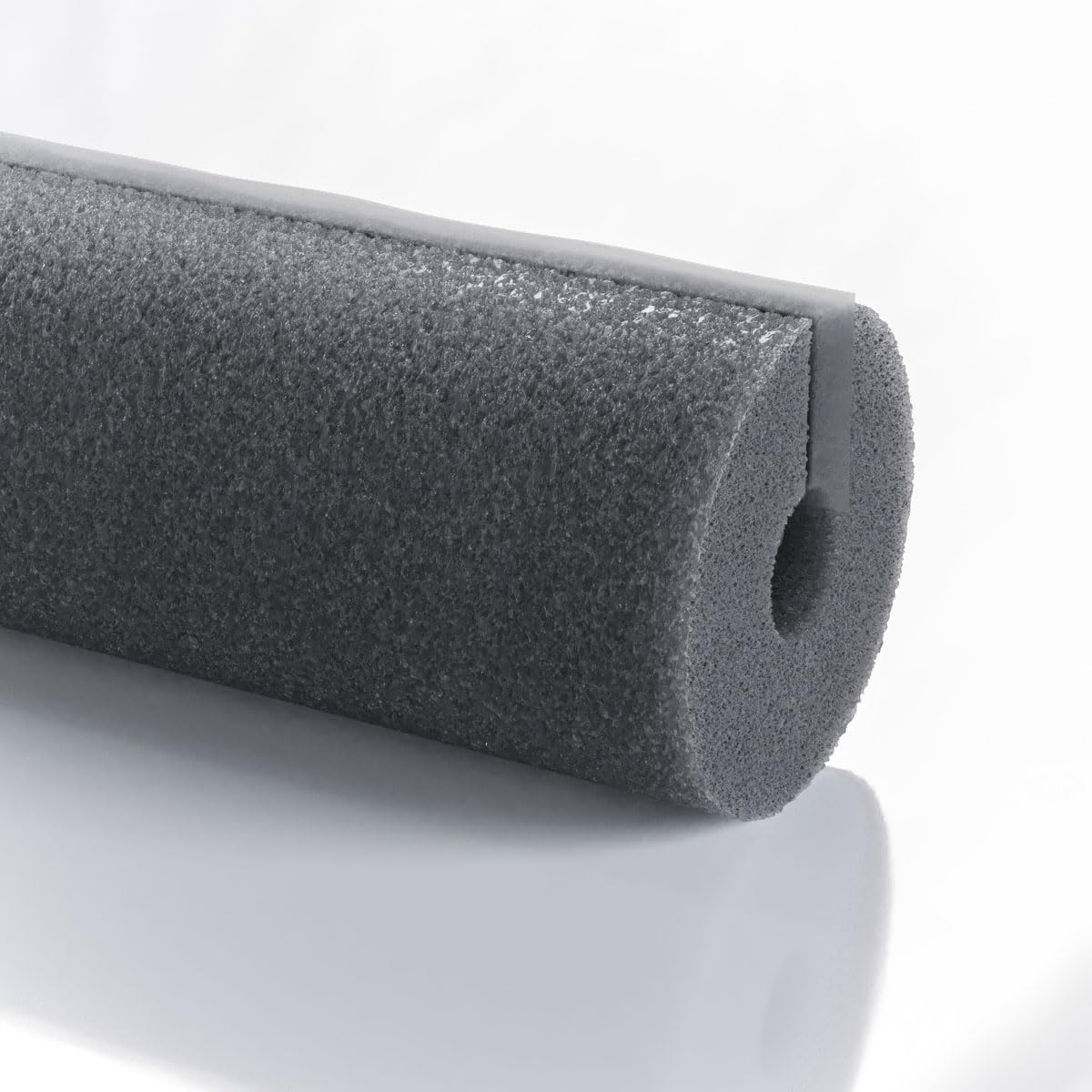 Bauhandel24-1m Rohrisolierung selbstklebend Schaumstoff Rohr Isolierung Heizungsrohre 20 mm Isolierstärke | Ø 18 mm Rohrdurchmesser Grau