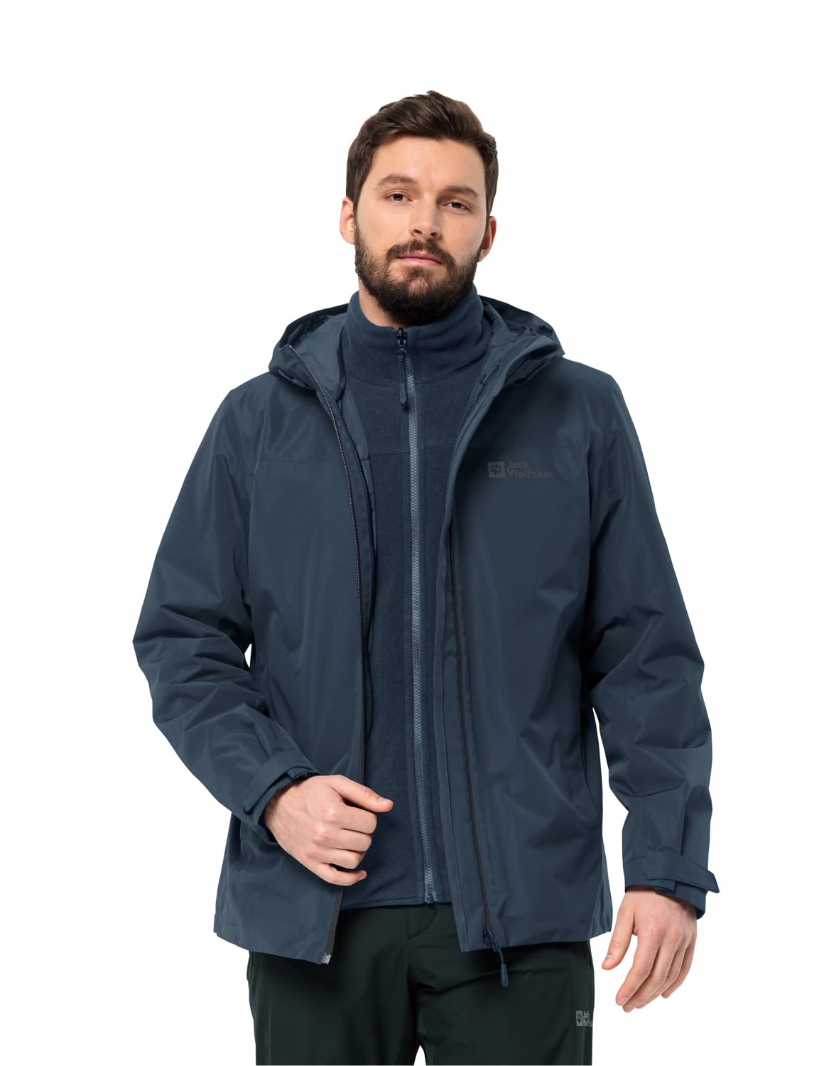 Jack Wolfskin Taubenberg 3In1 Men's Jacket, Night Blue, XL