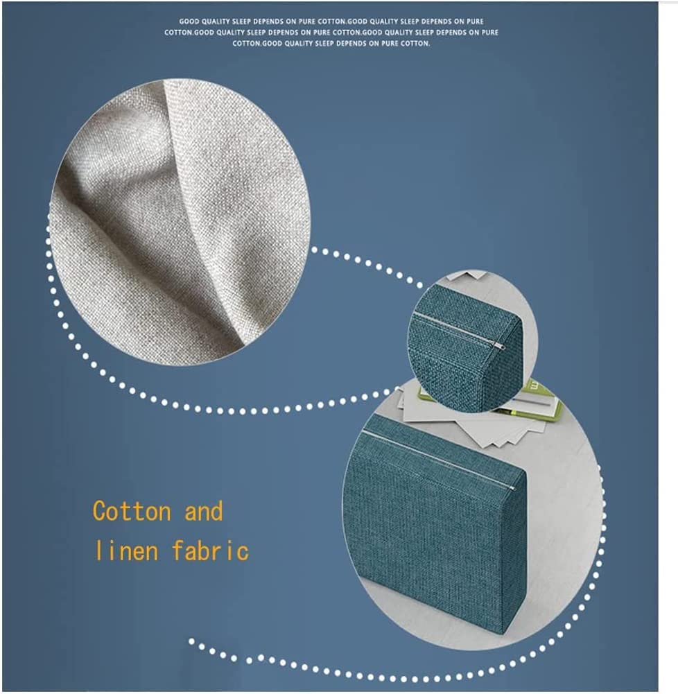 YURRO Almohada de cabecero de espuma de alta densidad para relleno de espacio de cama, conector de colchón individual a King, cojín de reposabrazos de sofá con funda extraíble