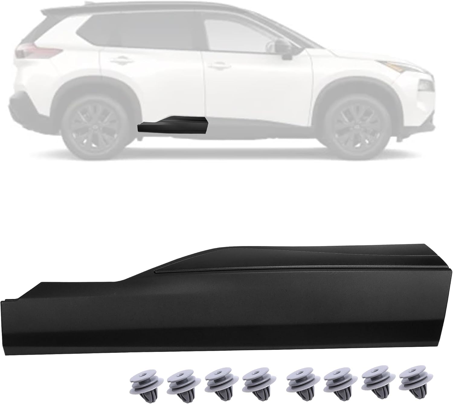 Rear Left Side Door Lower Molding Trim Door Lower Decorative Protective Panel Fit for Nissan Rogue 2021 2022 2023 Replace 82871-6RR0A 828716RR0A